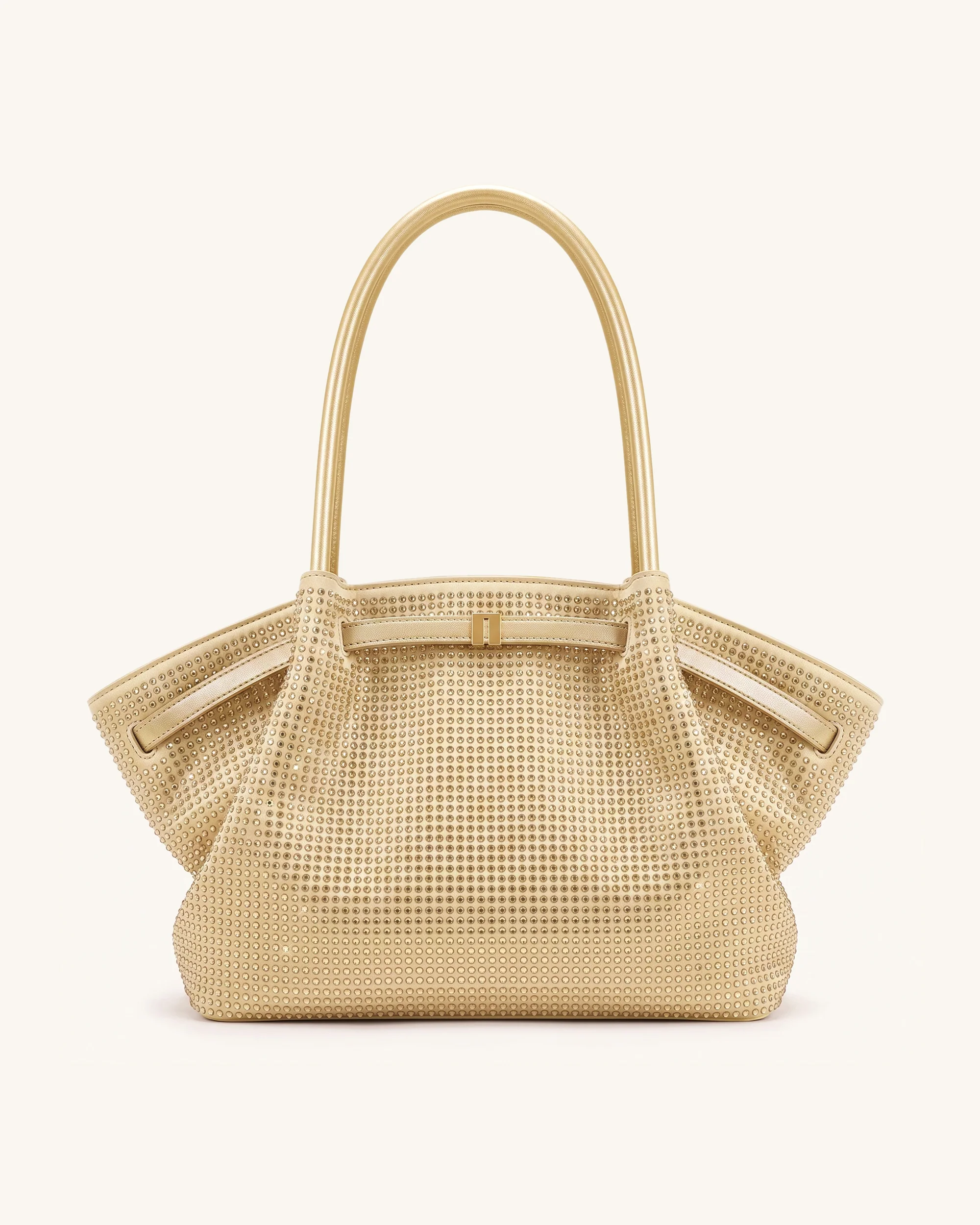 Hana Large Artificial Crystal Tote Bag - Champagne