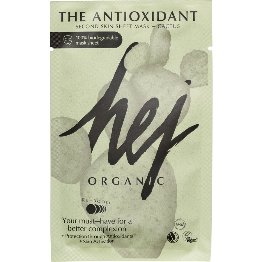 Hej Organic Maseczki i peelingi Antyoksydacyjna maseczka w płachcie Second Skin
