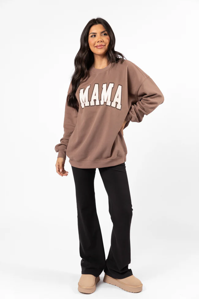 Mama Block Mocha Graphic Sweatshirt