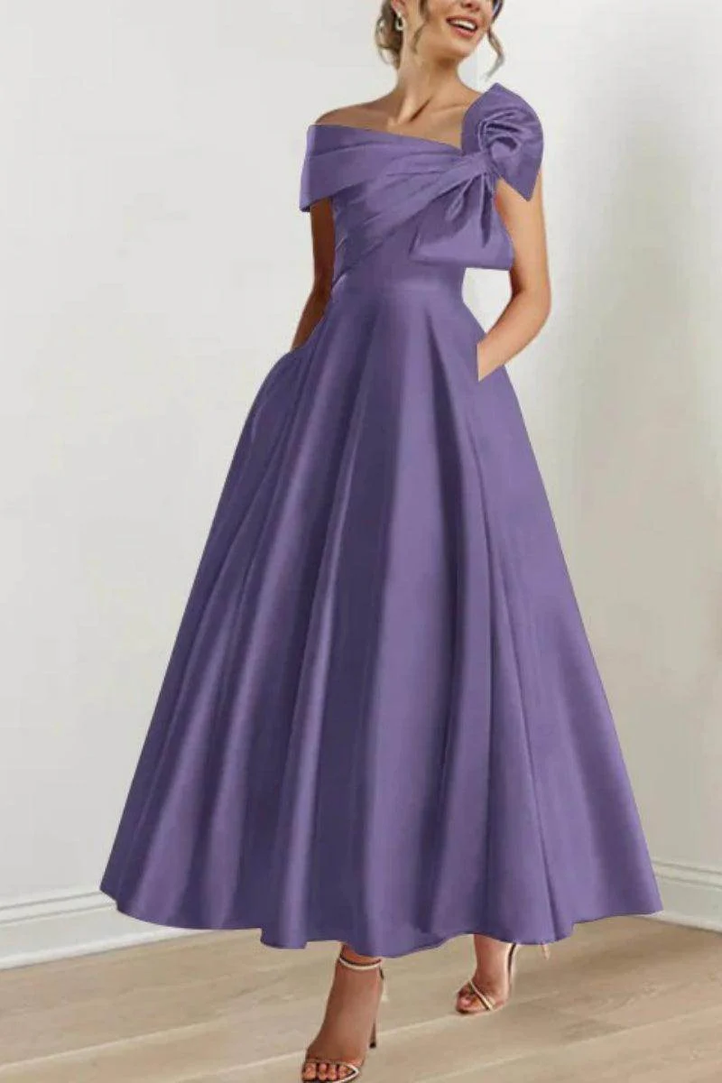 A Line Off The Shoulder Mother Dresses with Bows CM0333