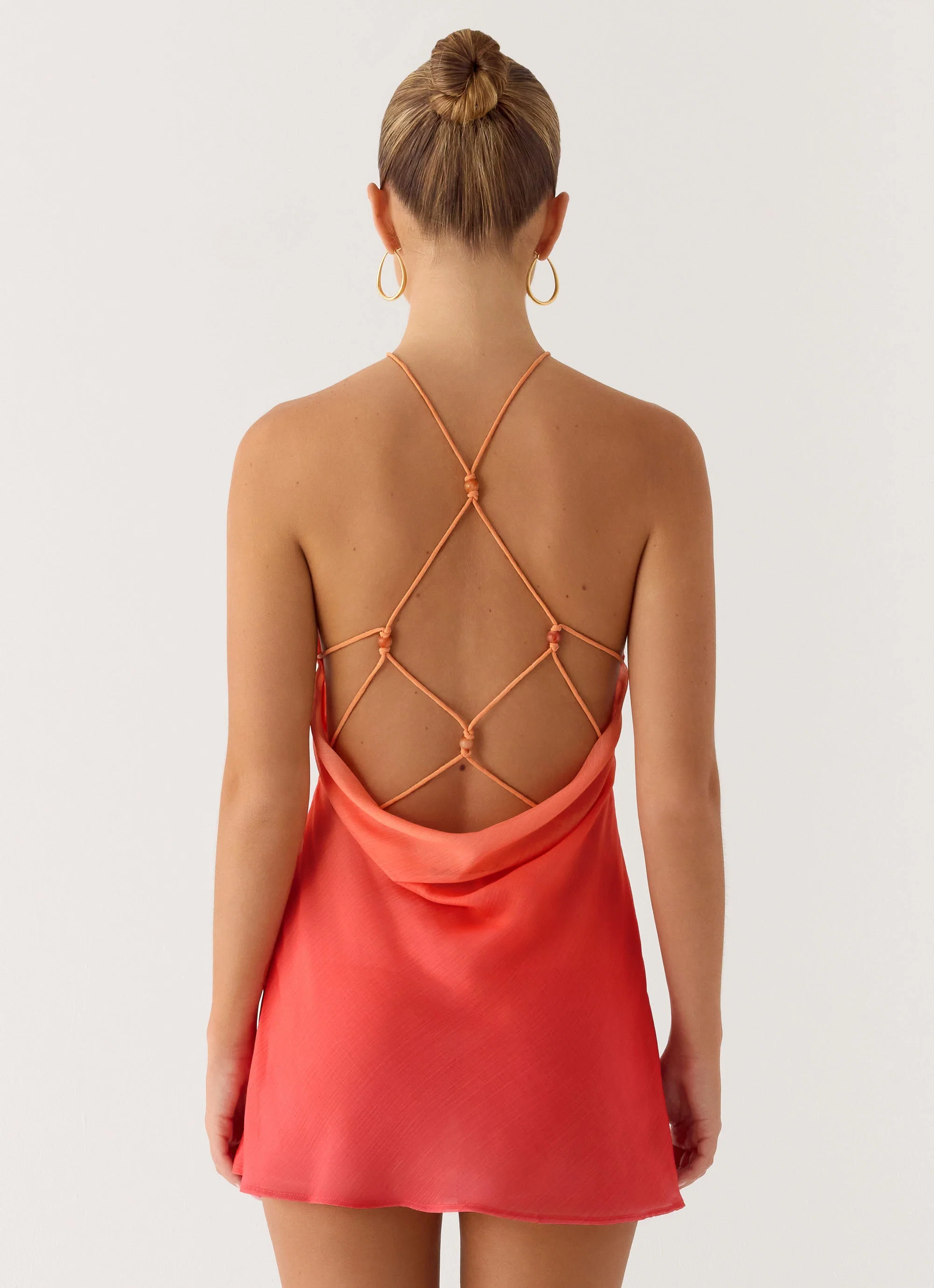 Palm Sugar Beaded Mini Dress - Sunset Ombre