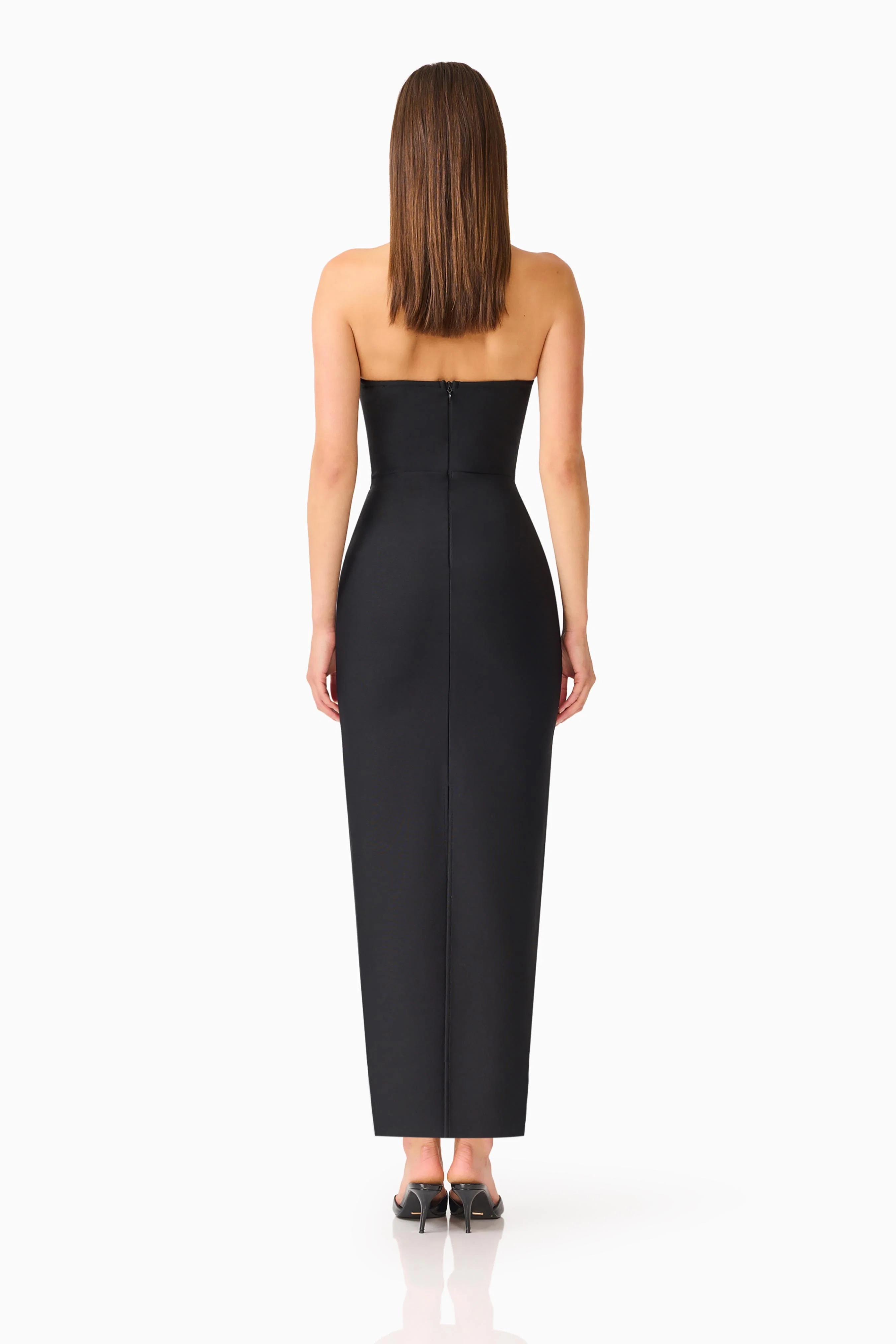 Natasia Embellished Maxi Dress in Black