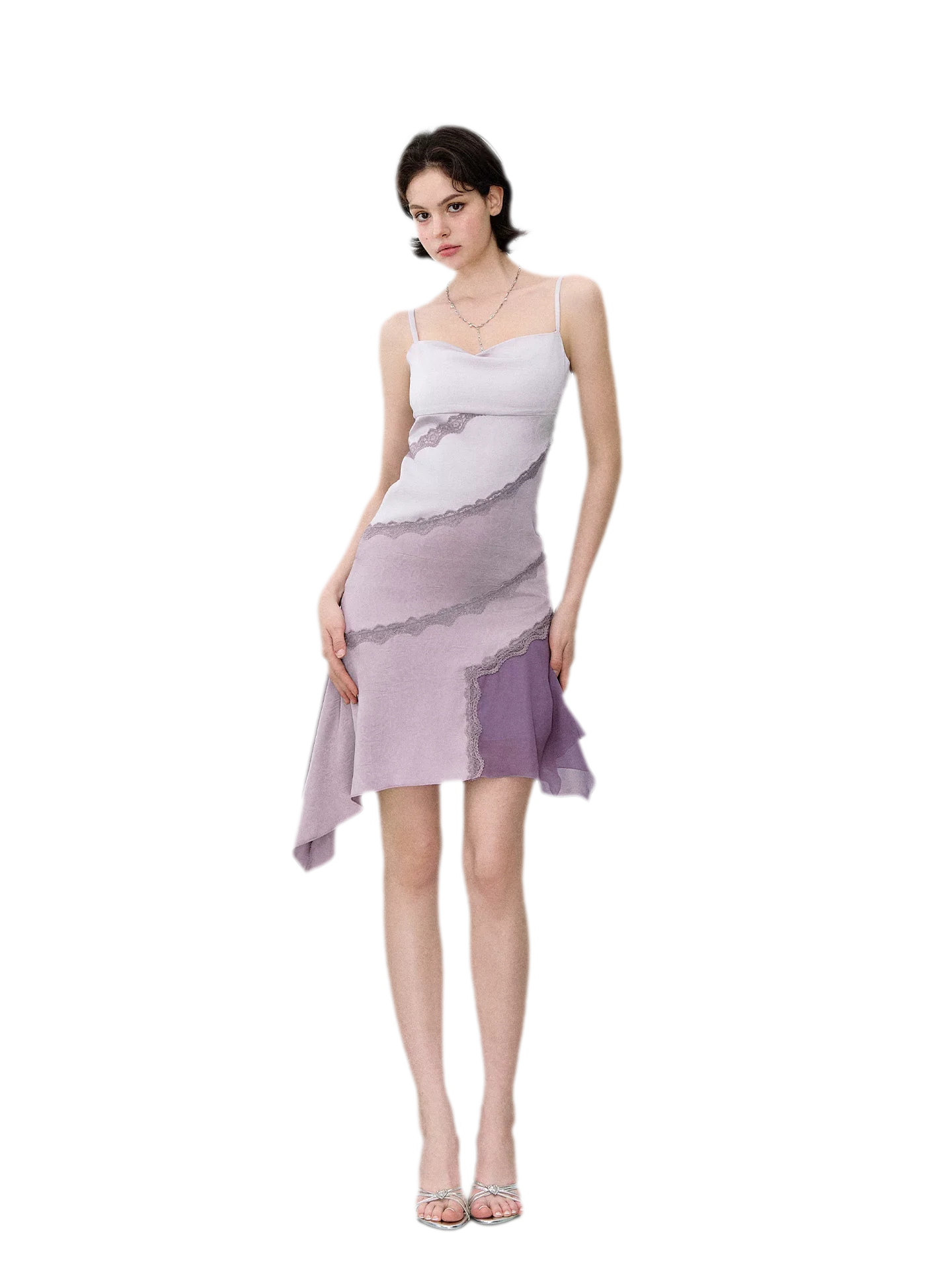 Asymmetric Satin Cami Dress | Final Sale
