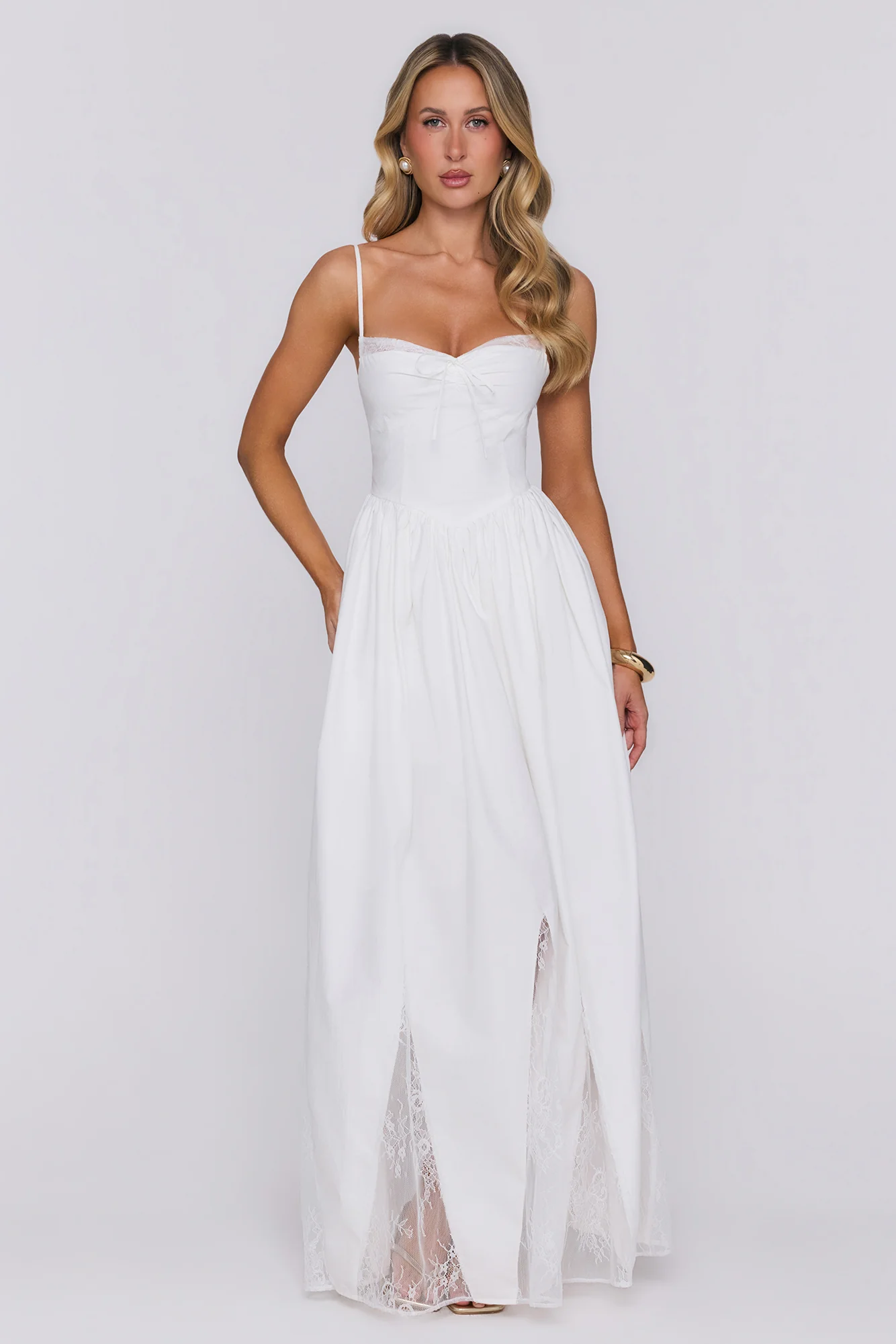 Urban Sunrise Maxi Dress White - luluinthesky
