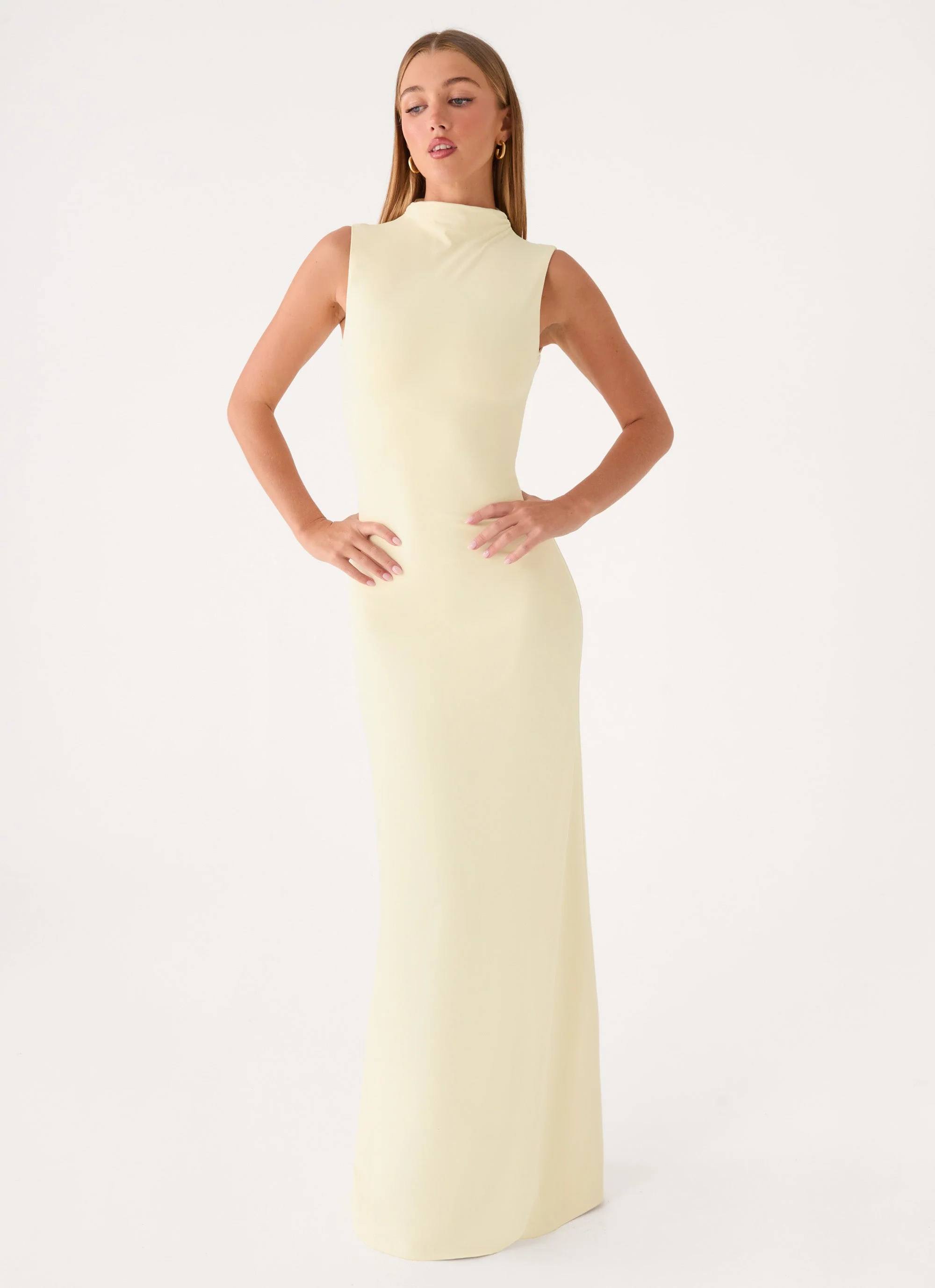 On My Time Maxi Dress - Baby Yellow - luluinthesky