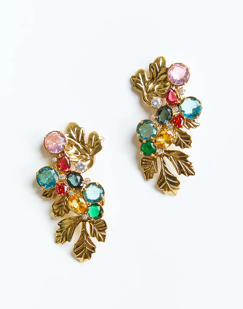 Cerna Gemstone Cluster Earring
