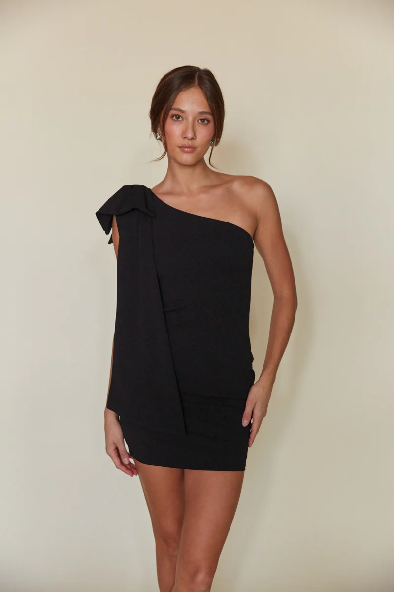 Mischa Bow Bodycon Mini Dress - luluinthesky