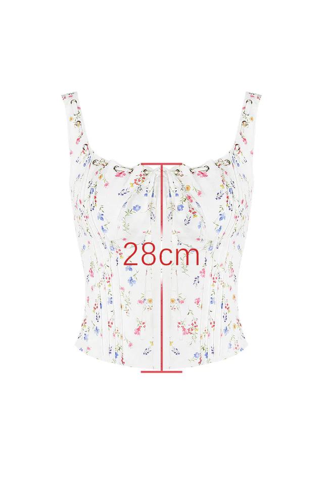 Chicca White Posy Print Top
