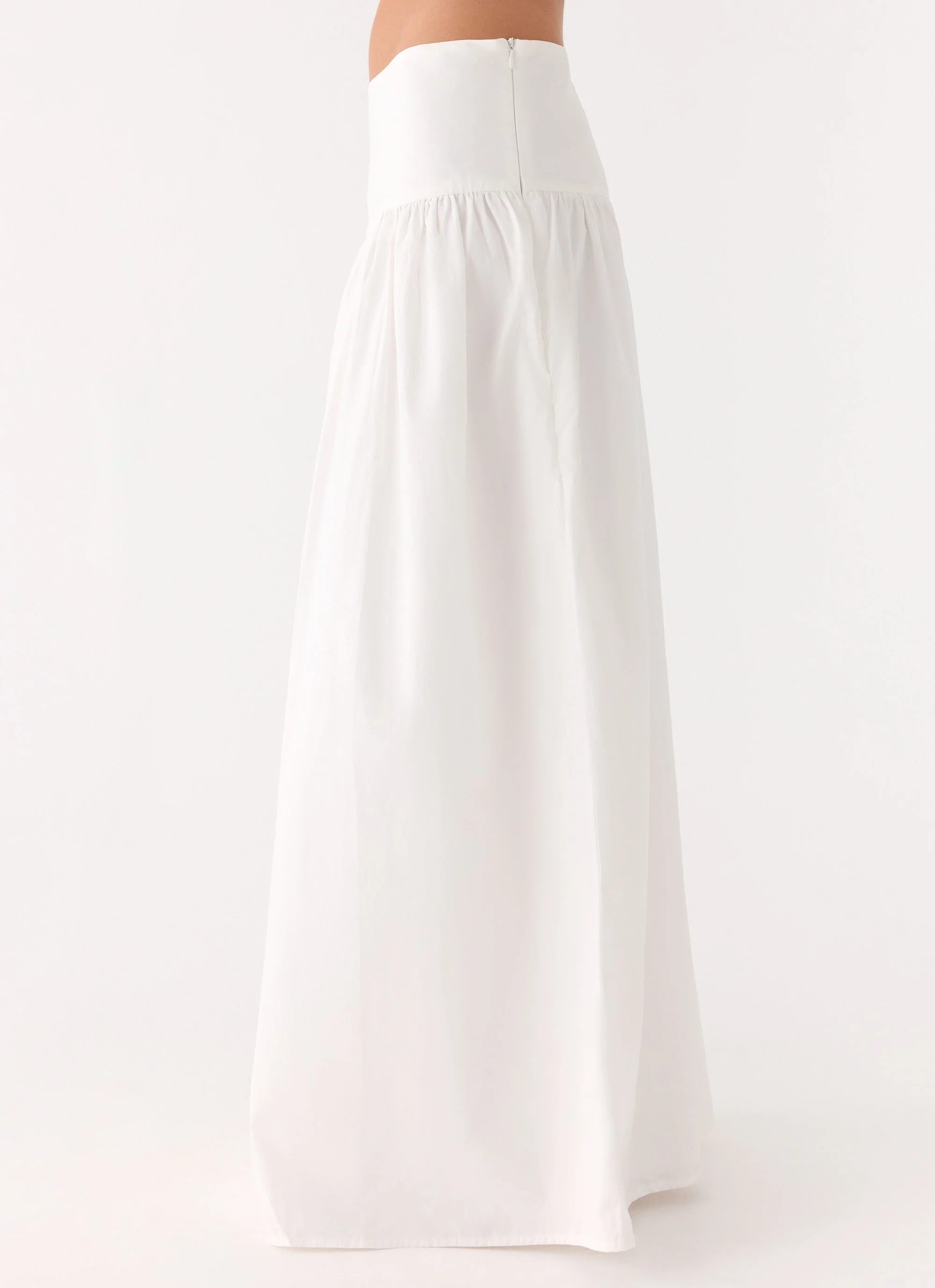 Jayne Maxi Skirt - White - luluinthesky