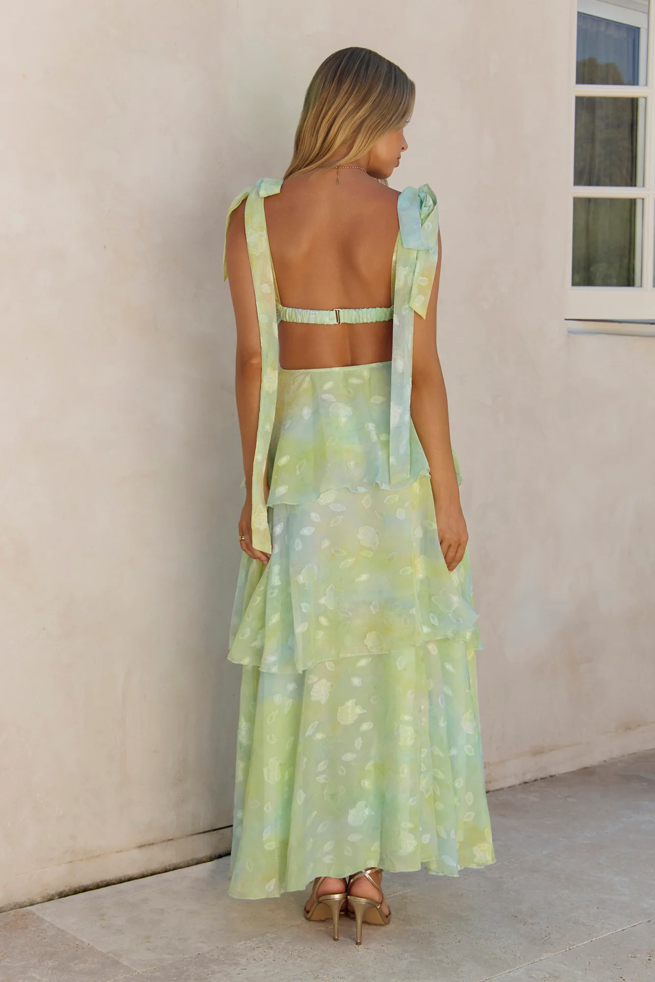 Breezy Meadows Maxi Dress Green - luluinthesky