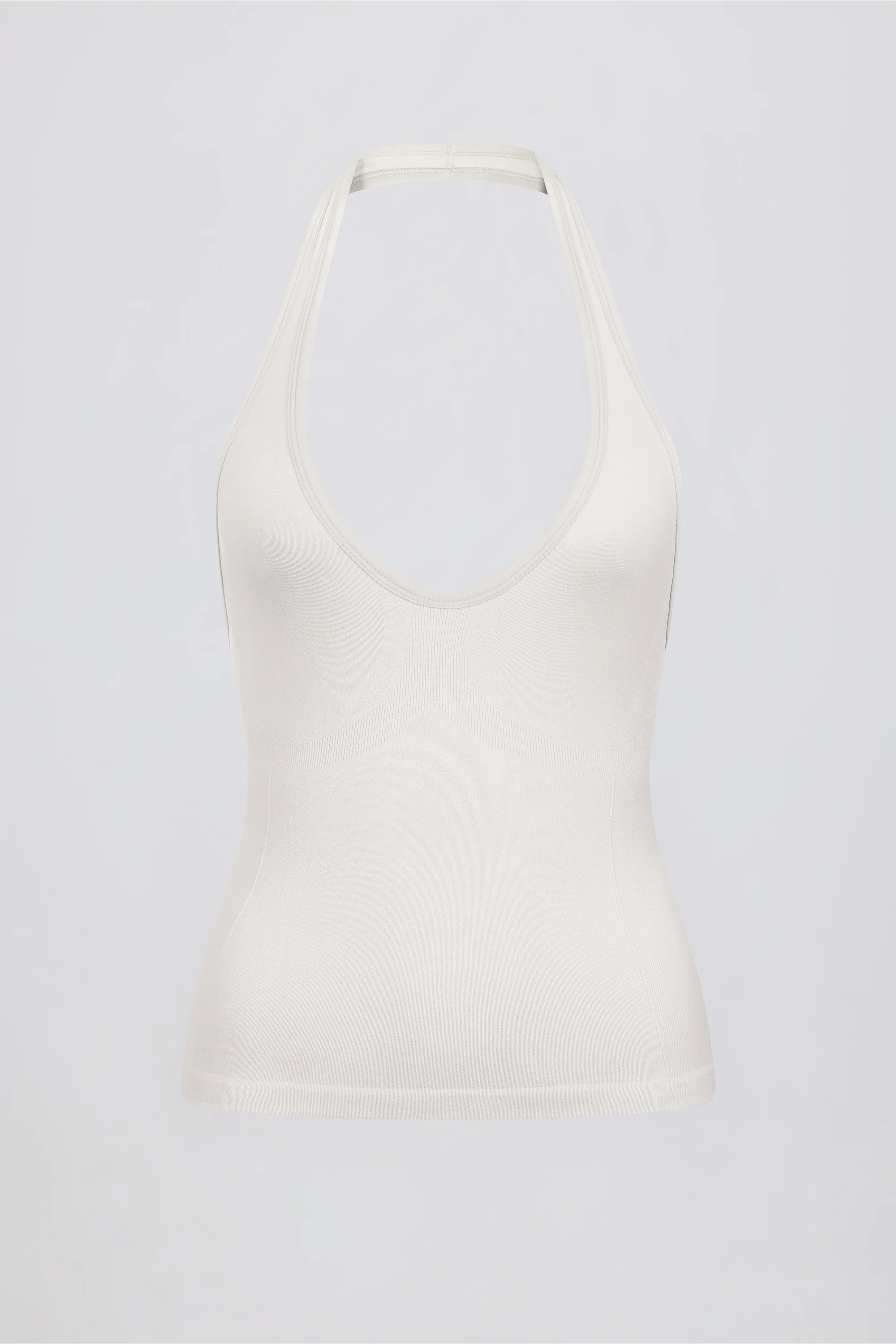 Define Luxe Halterneck Tank Top in White