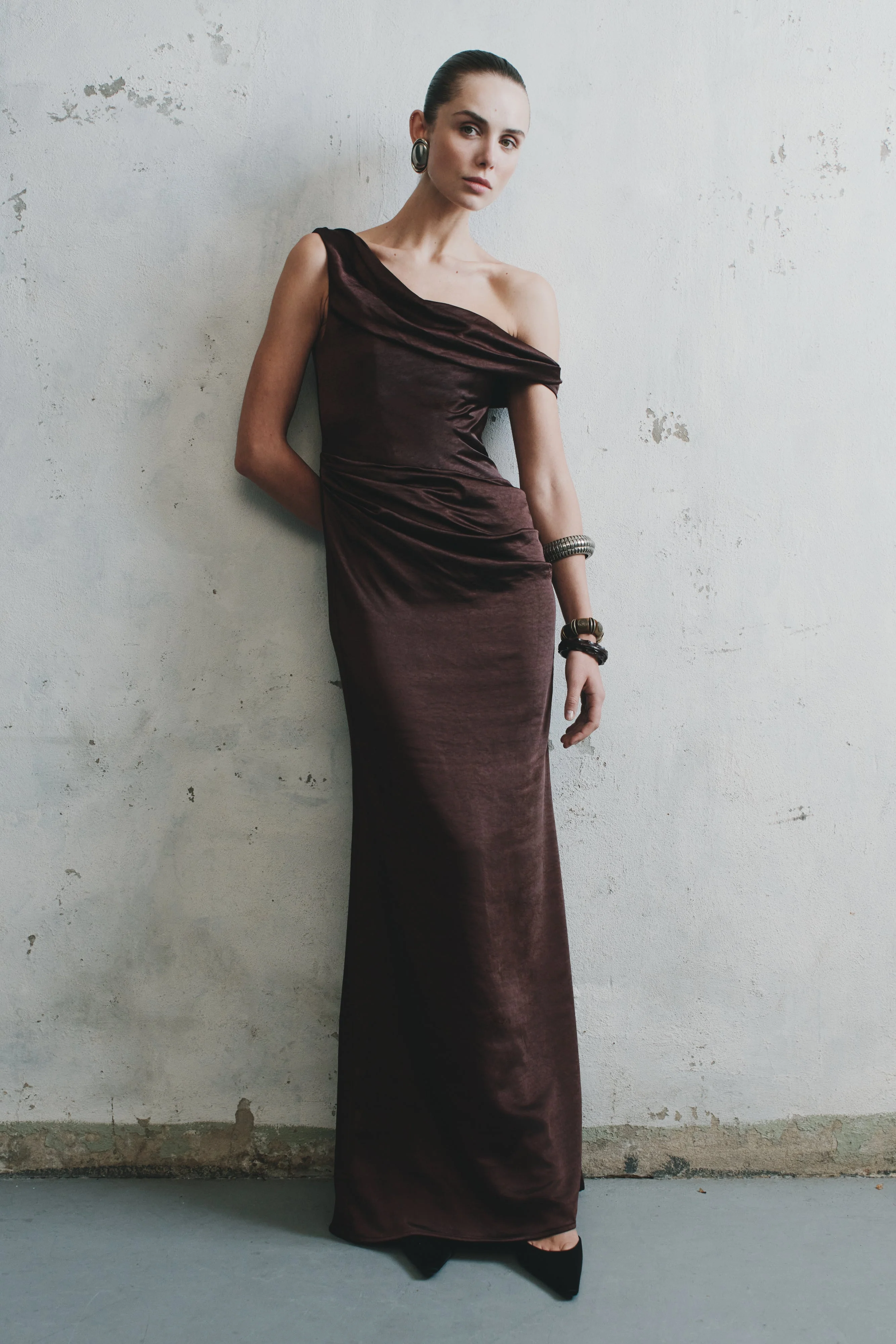 Dalia-Off-Shoulder-Satin-Maxi-Dress-Dark-Chocolate