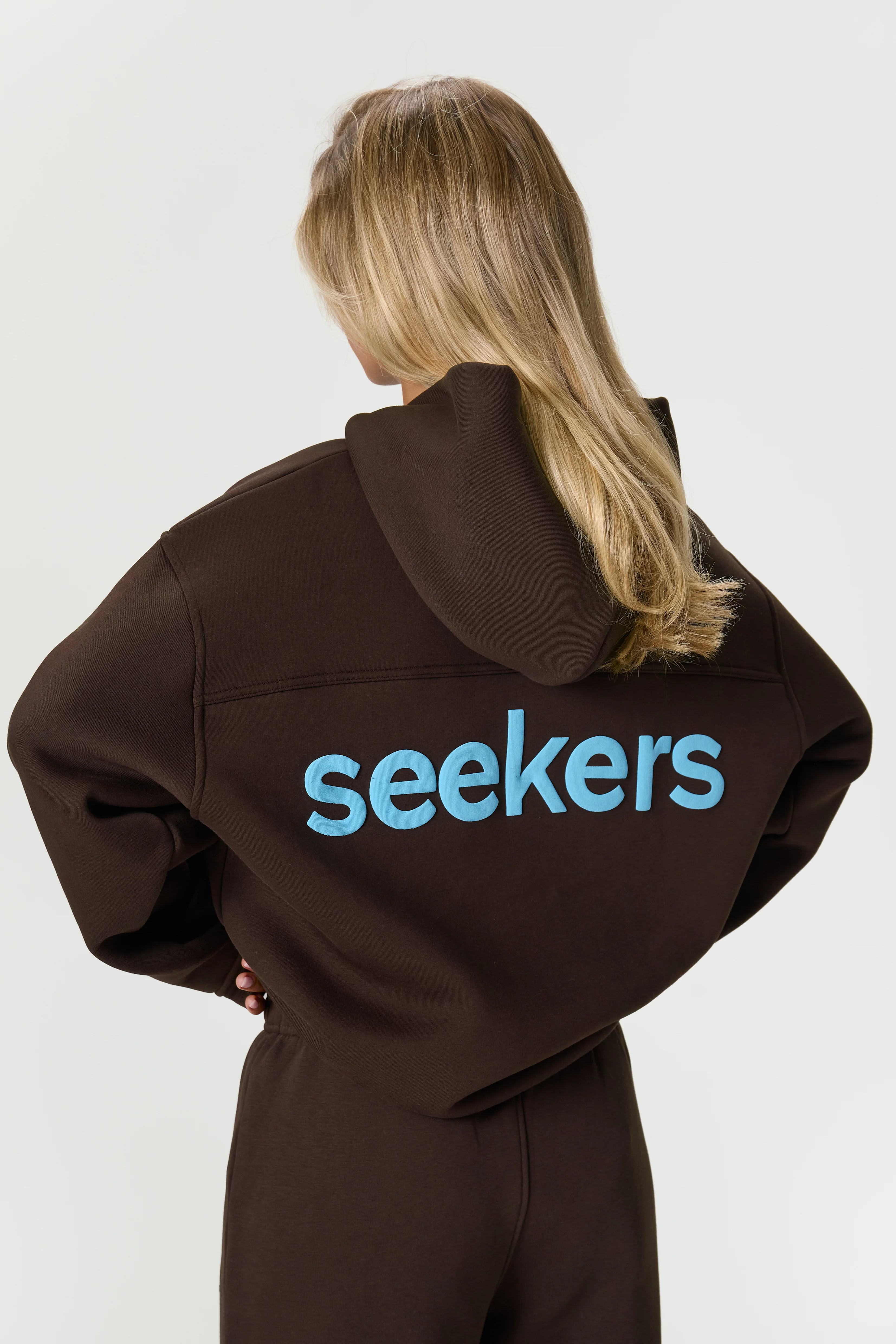 Seekers Brand Hoodie in Dark Brown