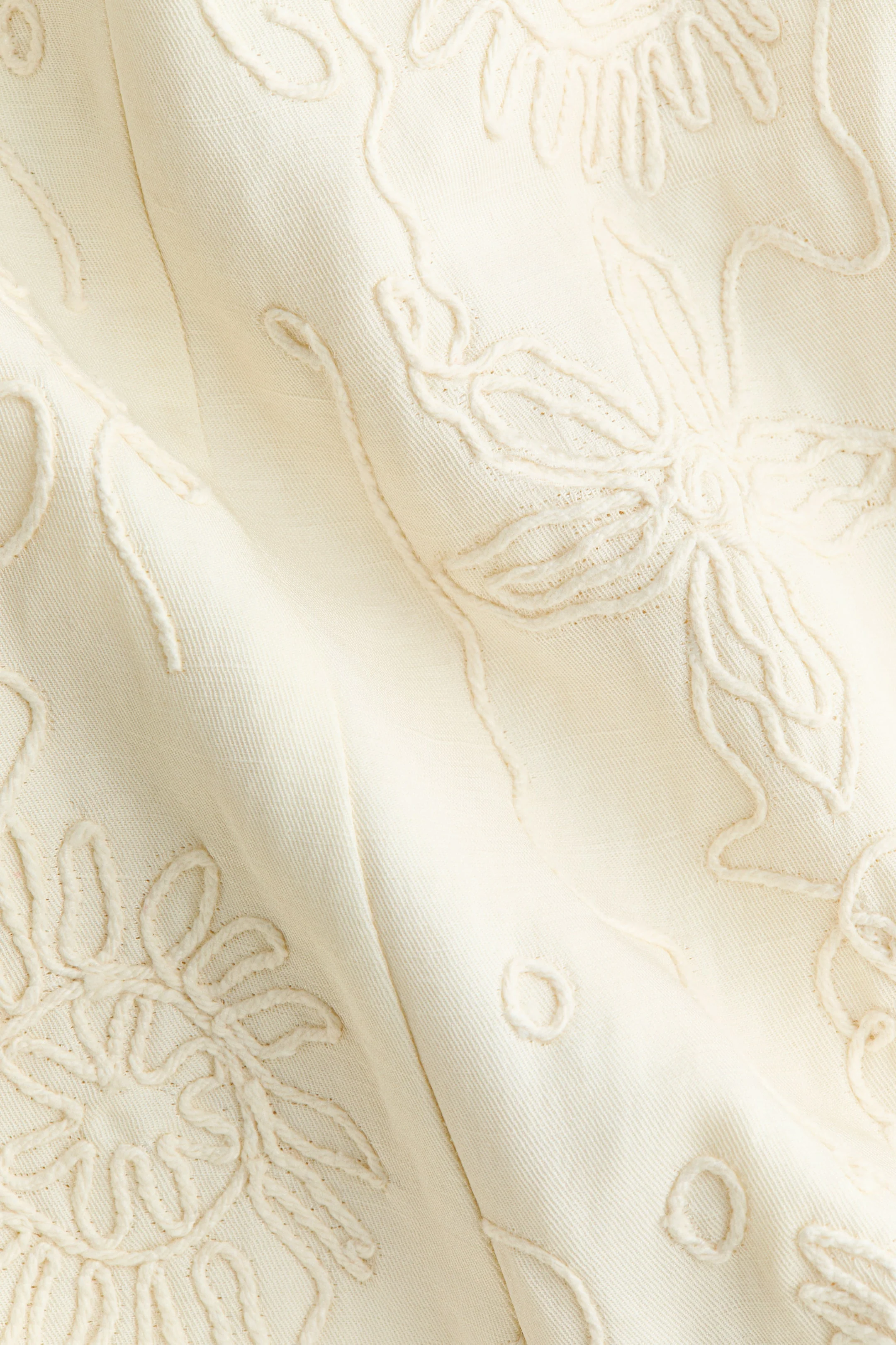 Ruffled Embroidered Dress
