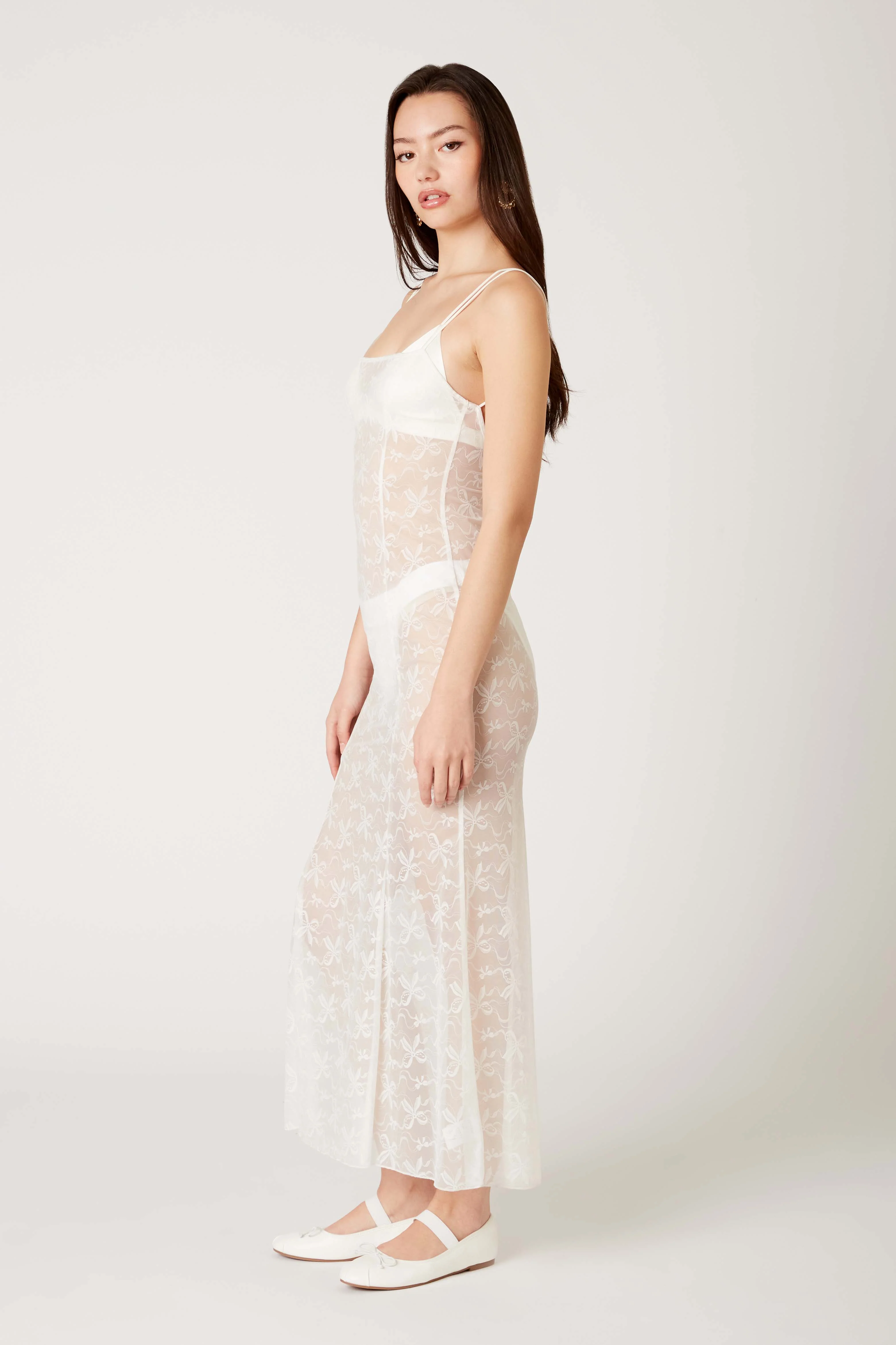 Lace Sheer Maxi Dress