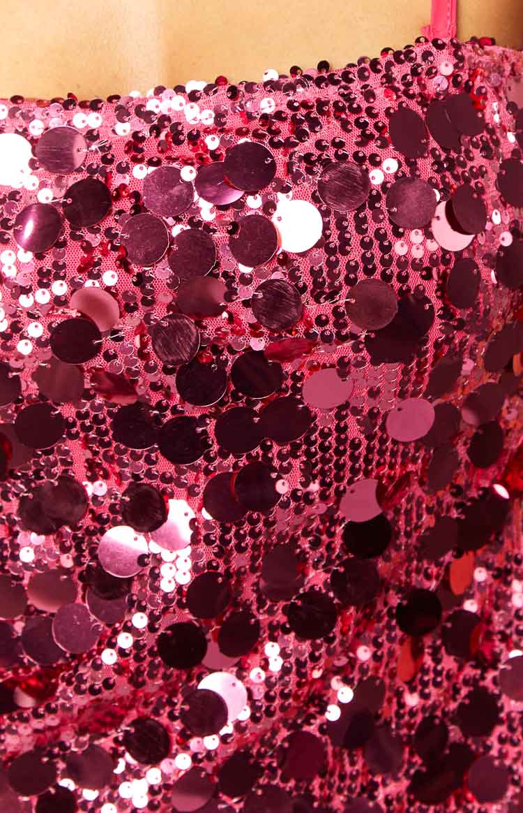 Radiant Pink Sparkle Mini Dress - luluinthesky