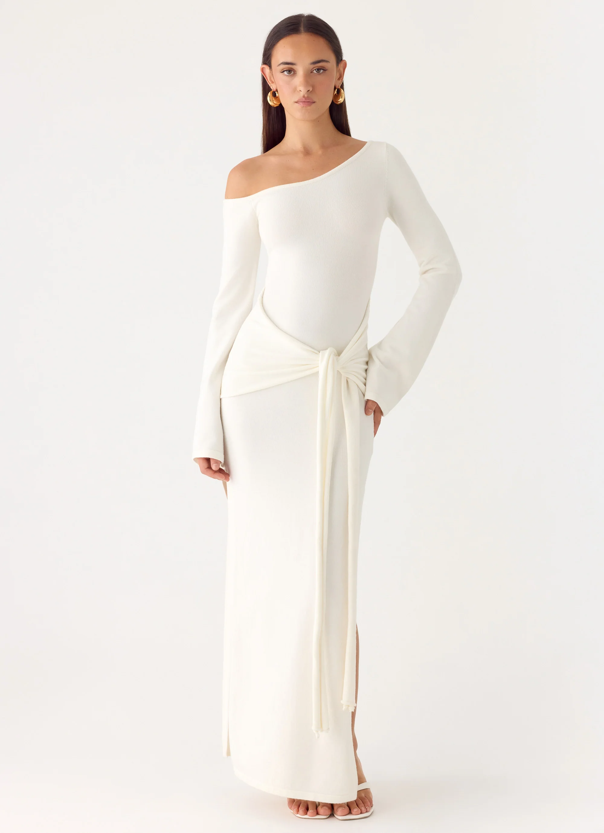 Kova Knit Maxi Dress - White