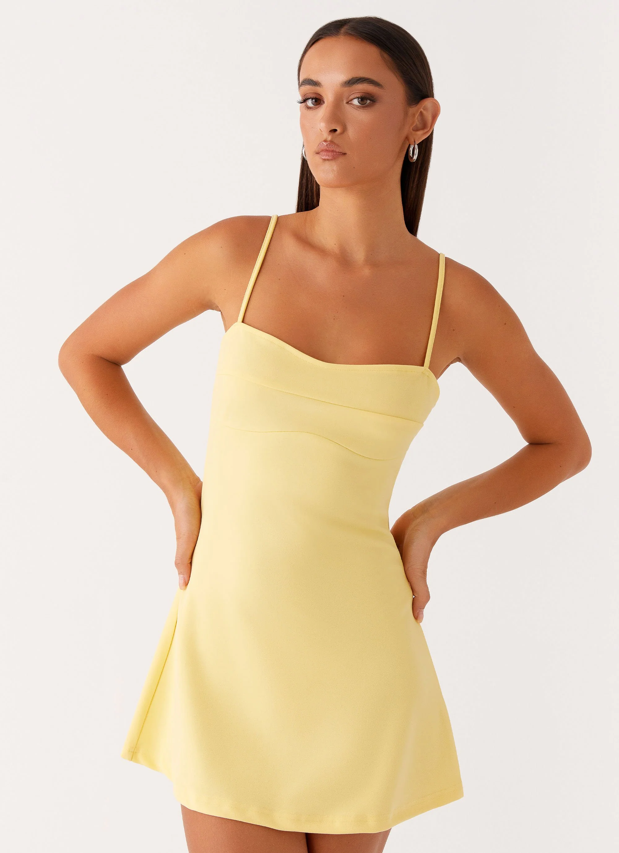 Cindy Mini Dress - Yellow - luluinthesky