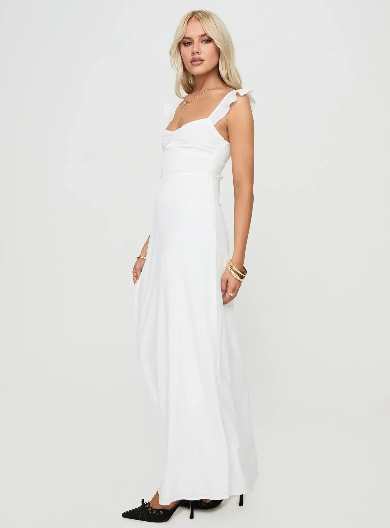 Landon Maxi Dress White - luluinthesky