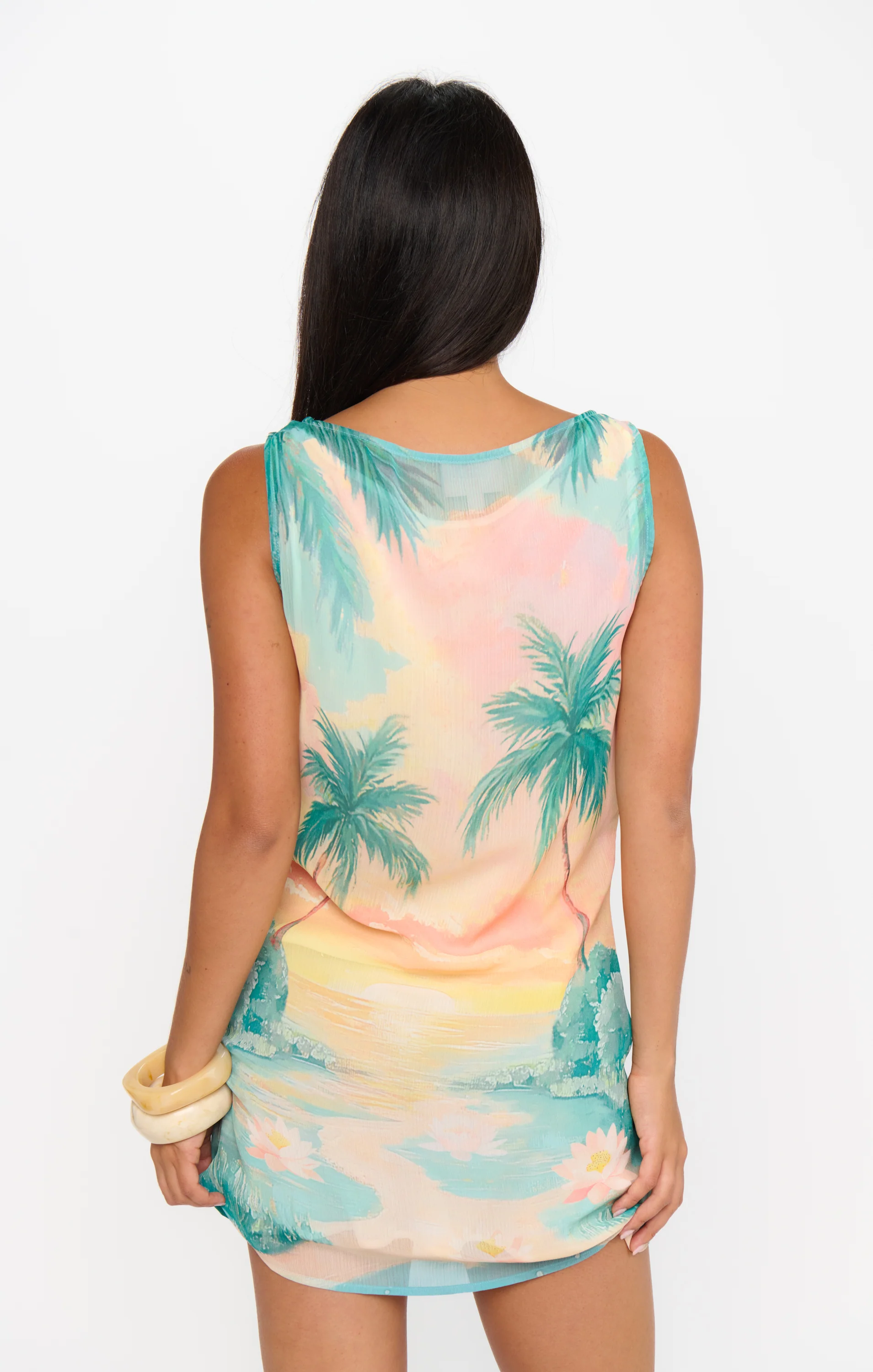 Kiki Mini Dress ~ Sunset Cove Chiffon