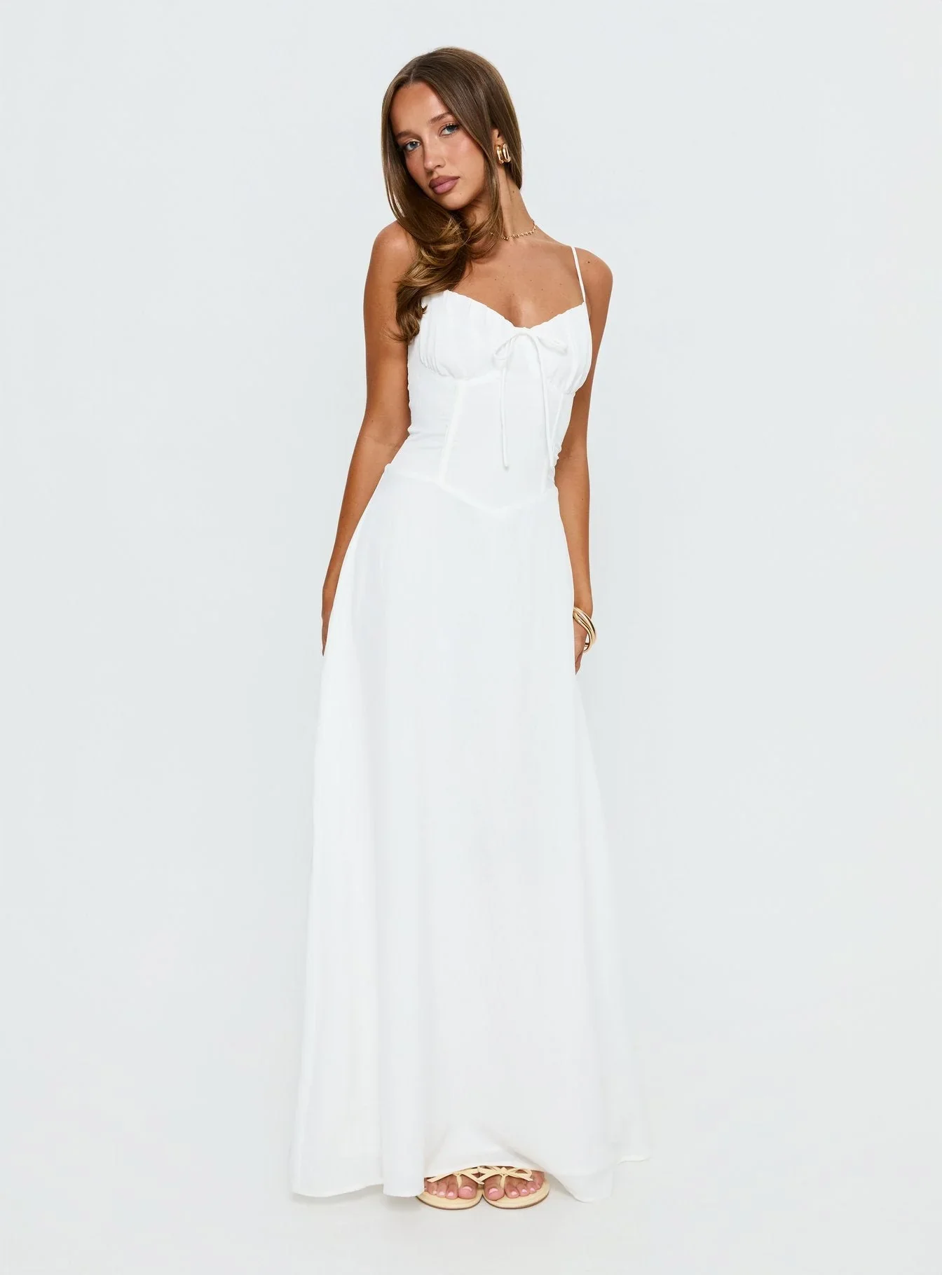 Members Only Maxi Dress White - luluinthesky
