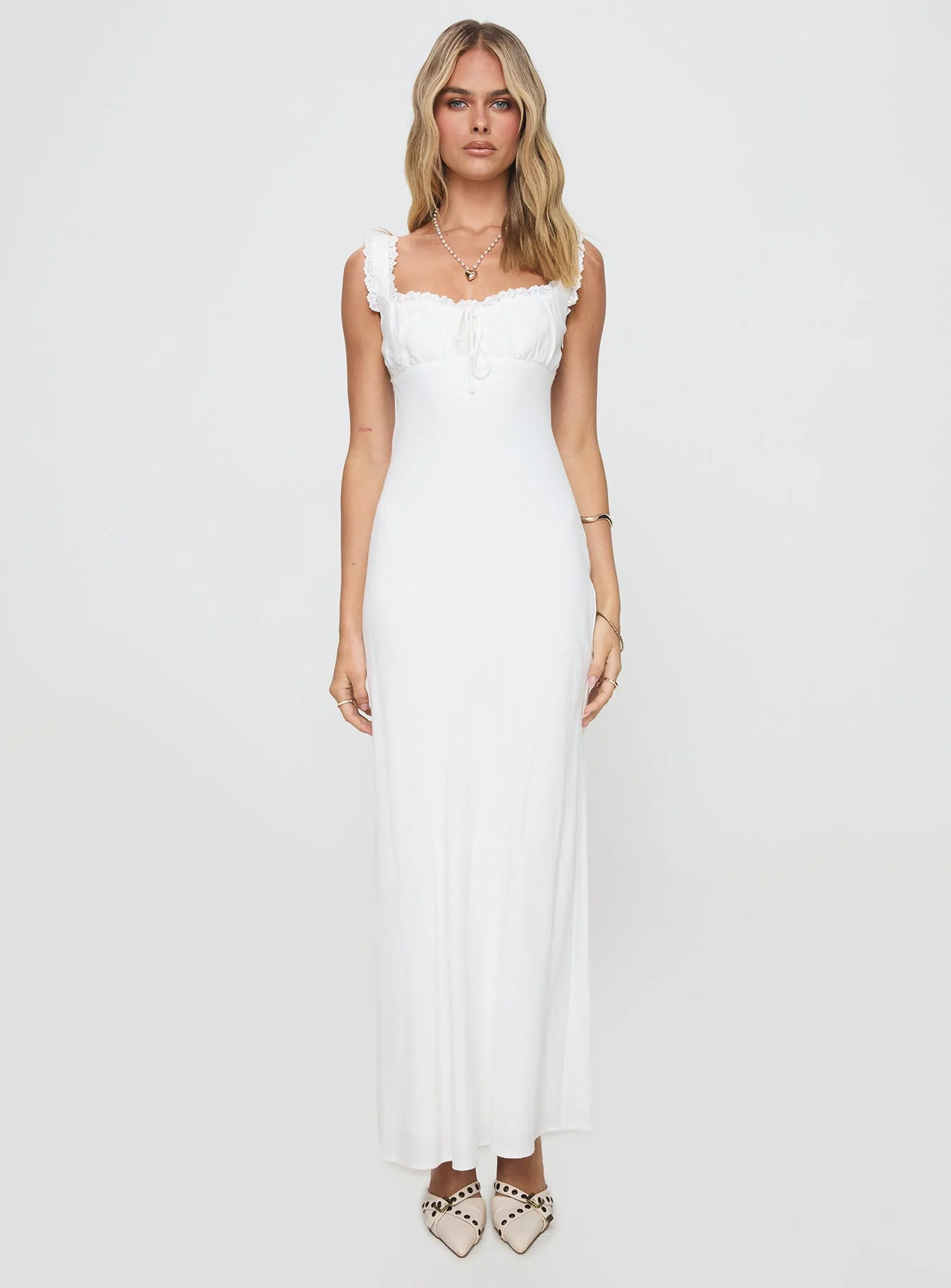 Lillette Maxi Dress White - luluinthesky