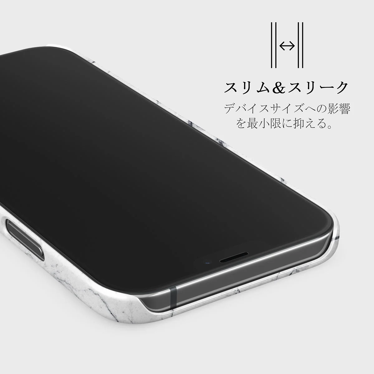 Satin White - Marble iPhone 12 Pro Max ケース