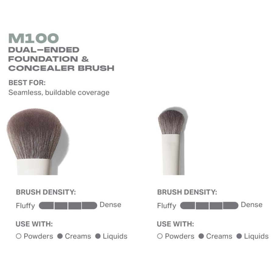 Morphe Szczotki do twarzy M100 Dual-ended Foundation & Concealer Brush