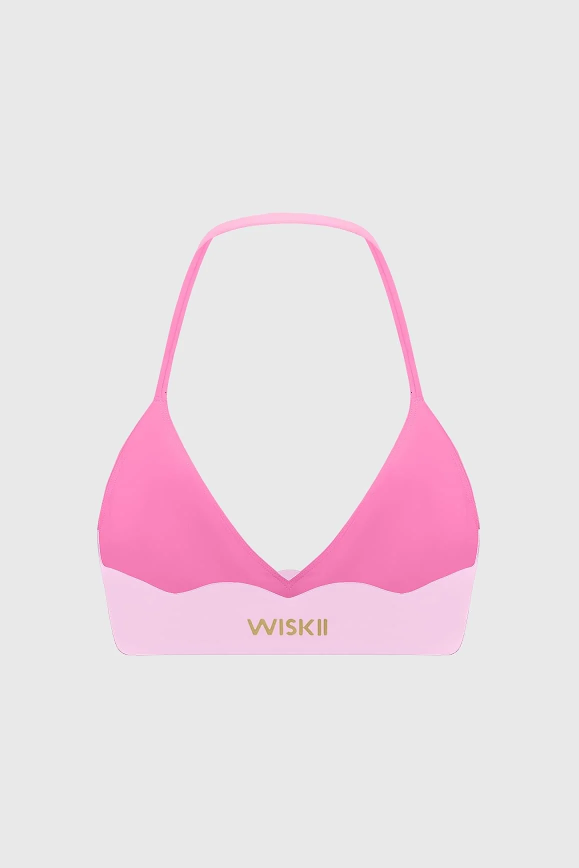 Riviera Scallop Contrast Halter Bra