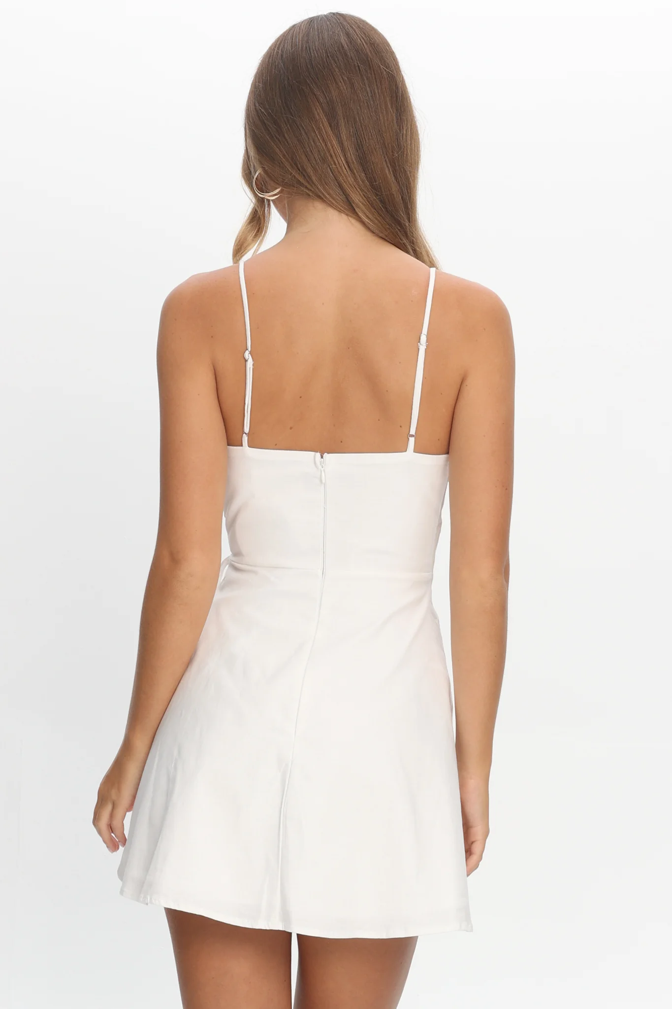 Clyde Wrap Ruffle Mini Dress White - luluinthesky