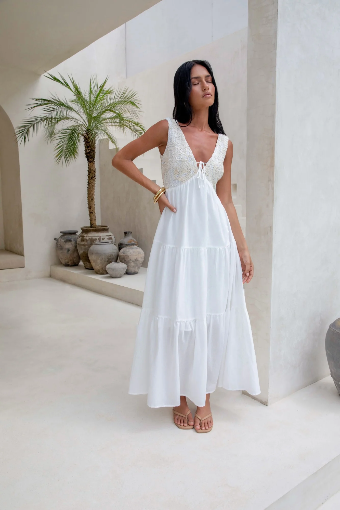Lost In Your Love Maxi Dress White - luluinthesky