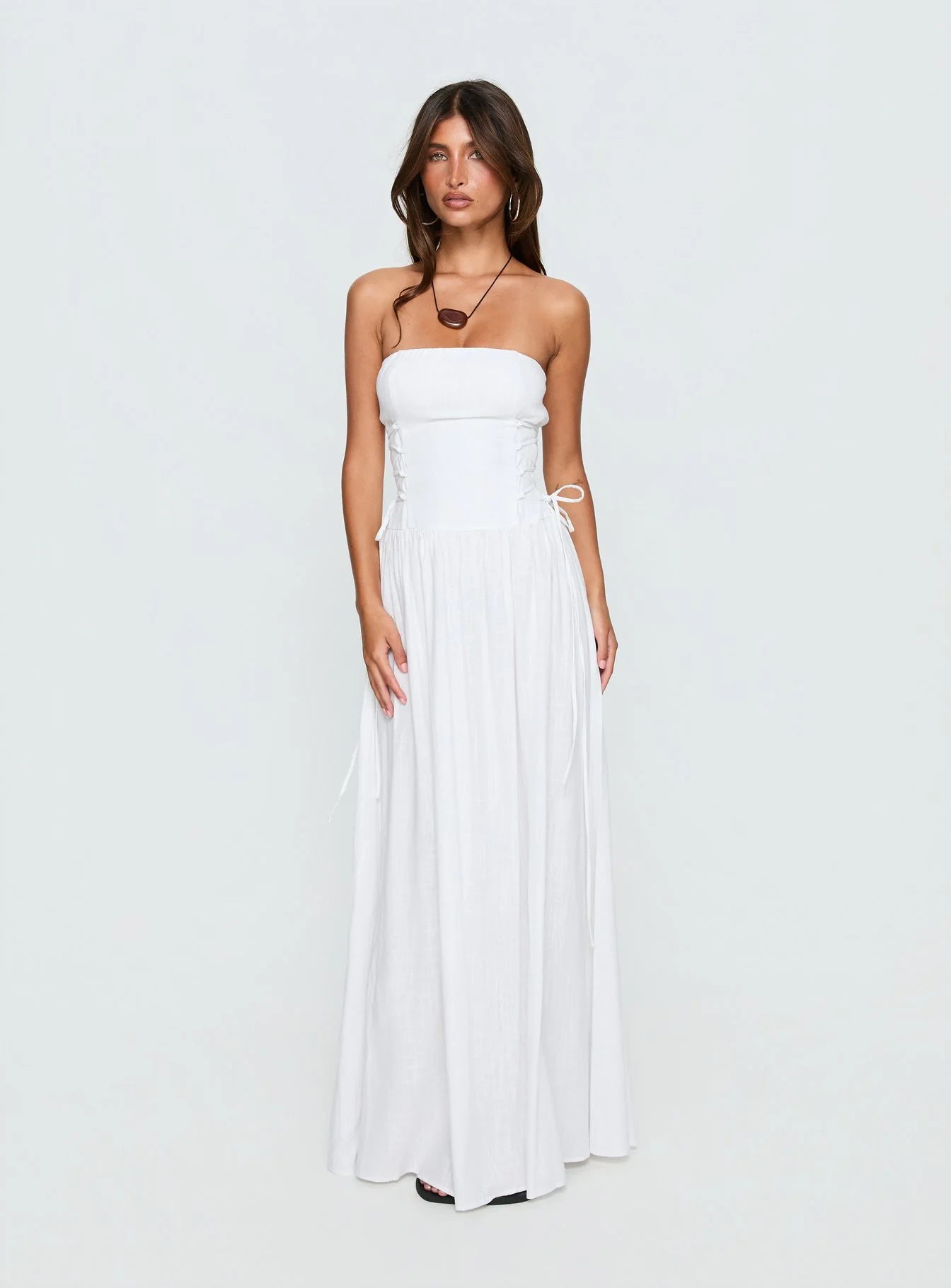 So Far So Good Maxi Dress White - luluinthesky