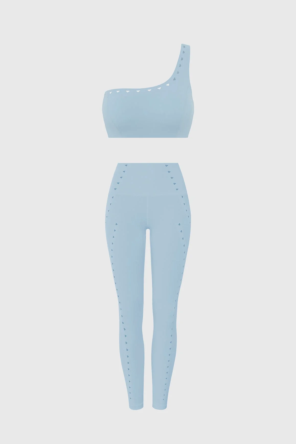 One-shoulder Laser Cut Sports Bra & Training Laser Cut Legging