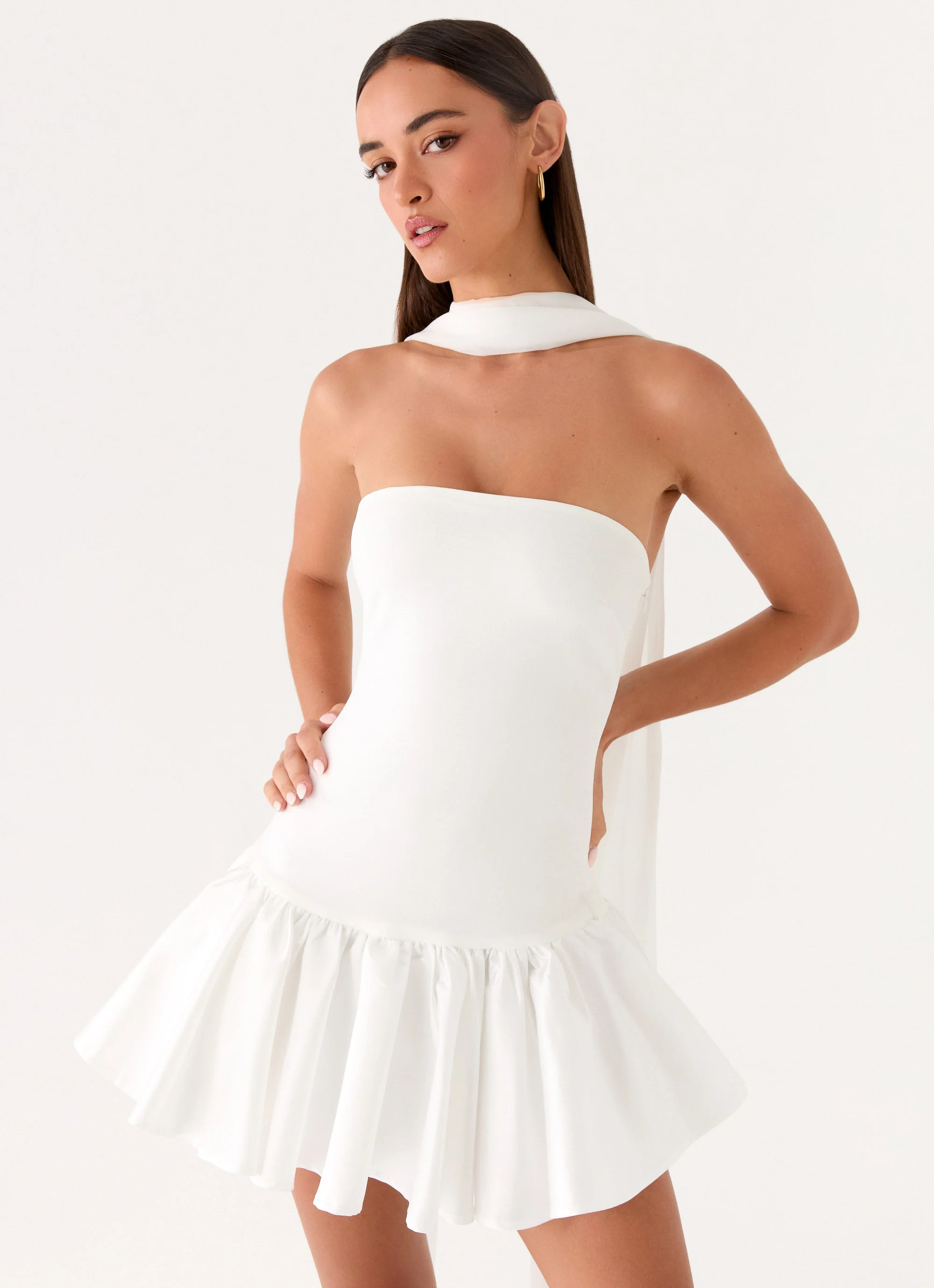 Ros Mini Dress - White - luluinthesky