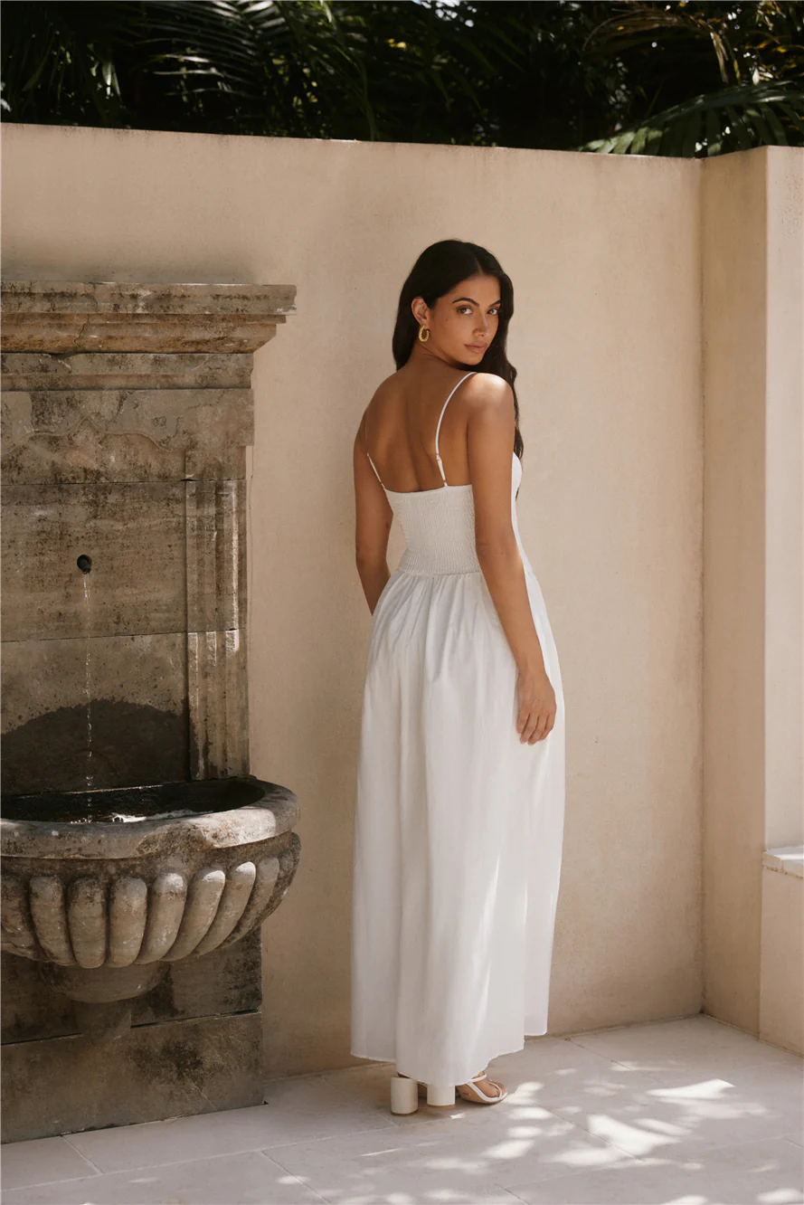 Whispering Willow Maxi Dress White - luluinthesky