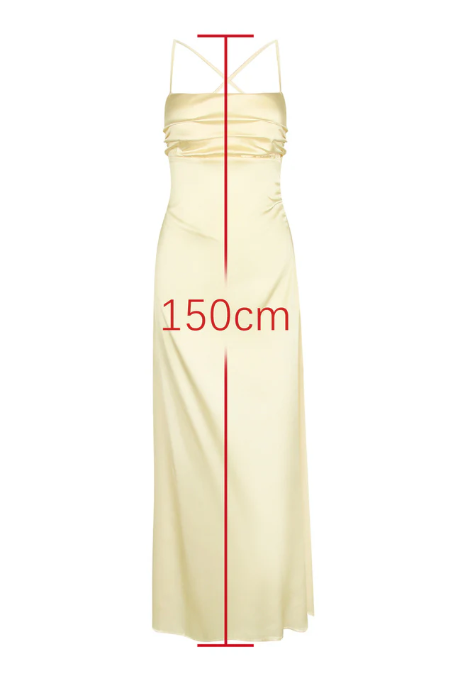 Blaise Yellow Satin Maxi Dress