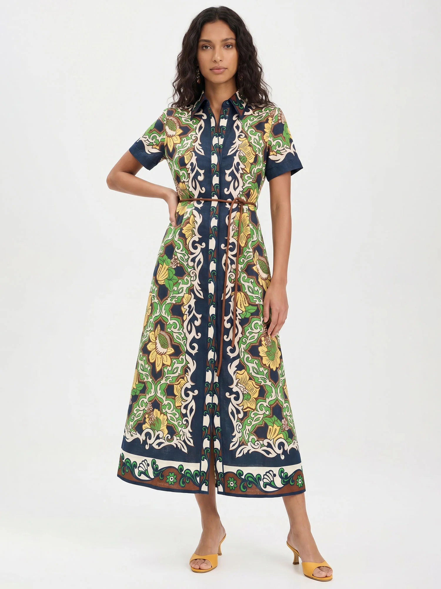 Verdant Frame Maxi Dress