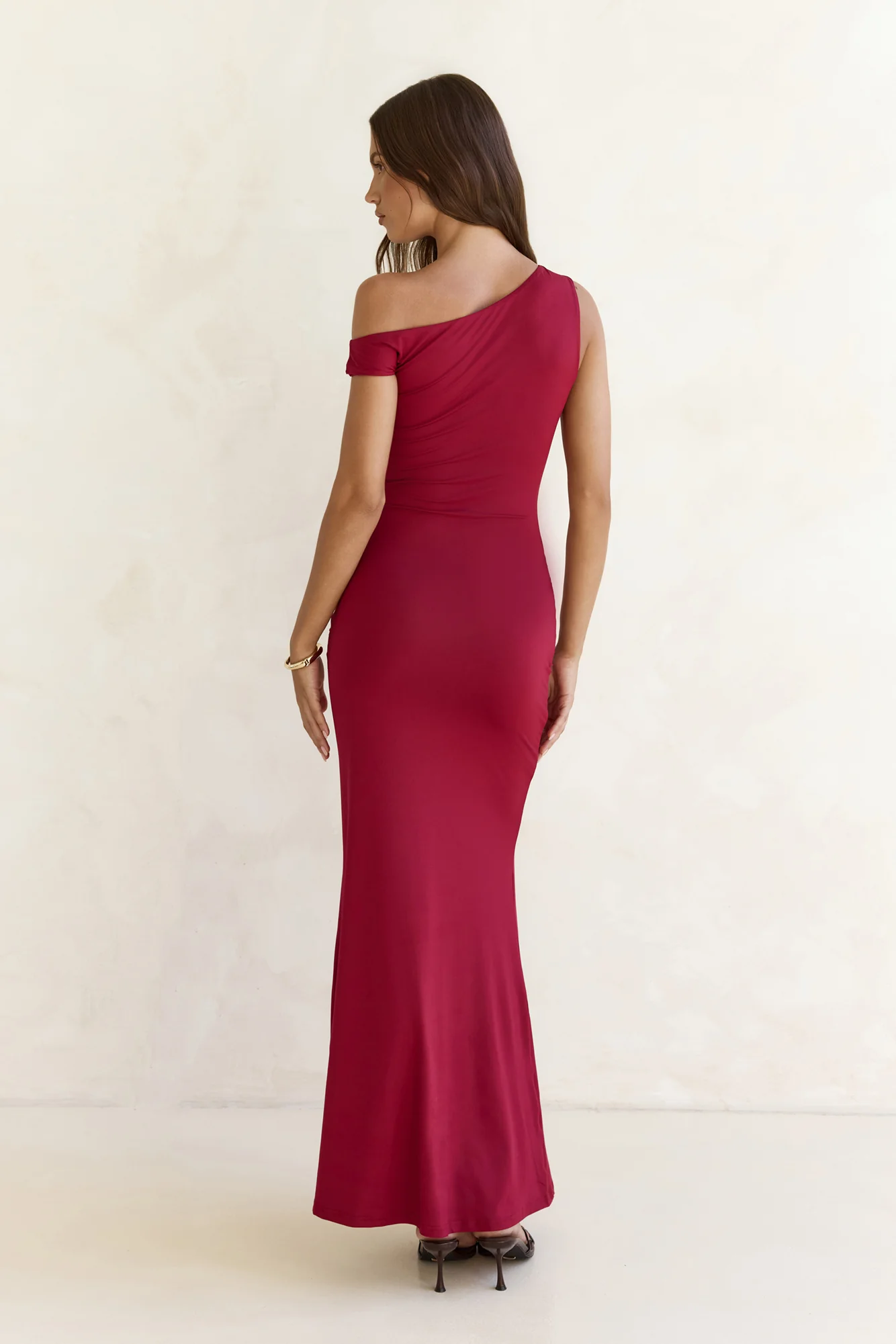 Hold Me Close Off Shoulder Maxi Dress Burgundy - luluinthesky