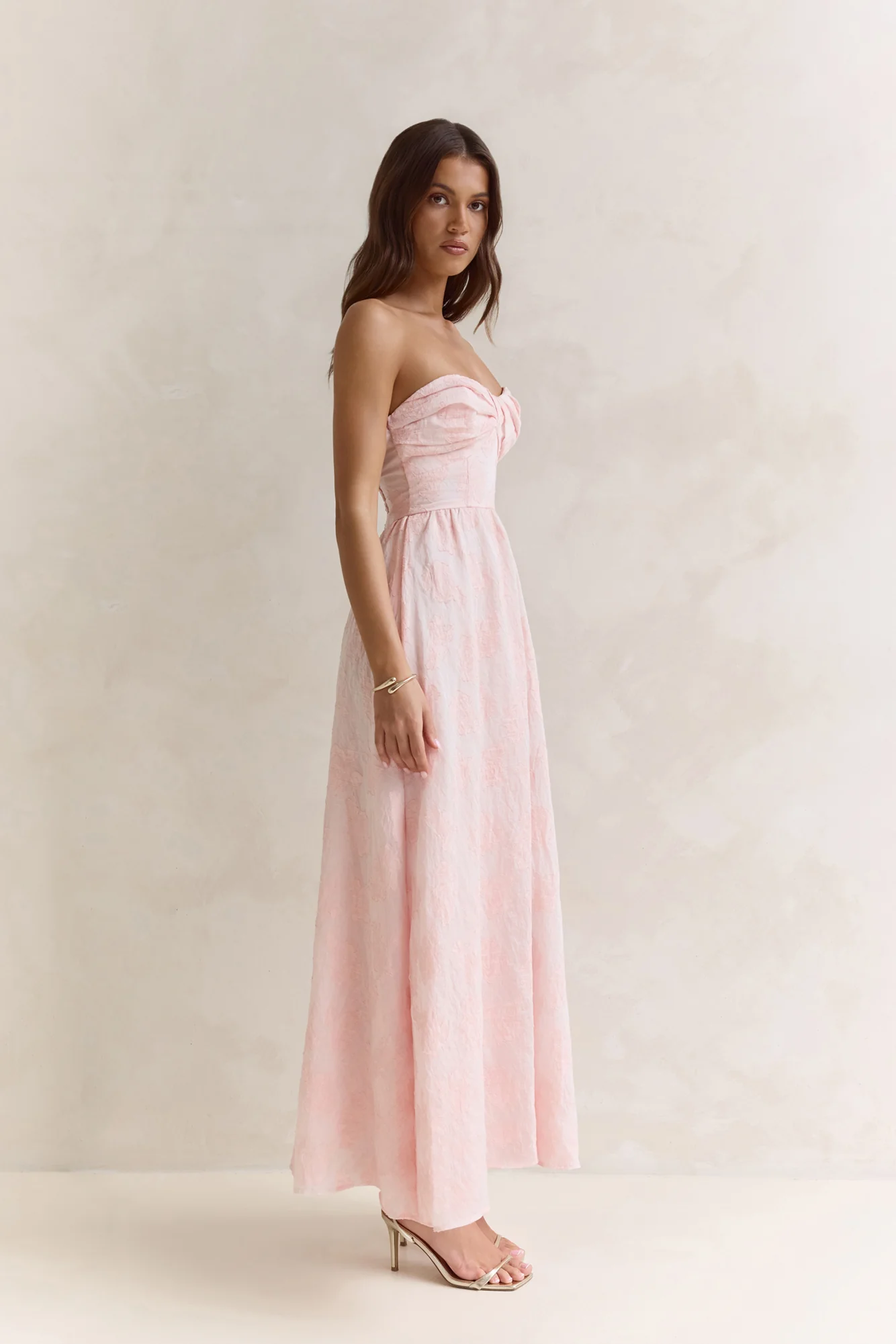Wishes Deep Within Strapless Maxi Dress Pink - luluinthesky