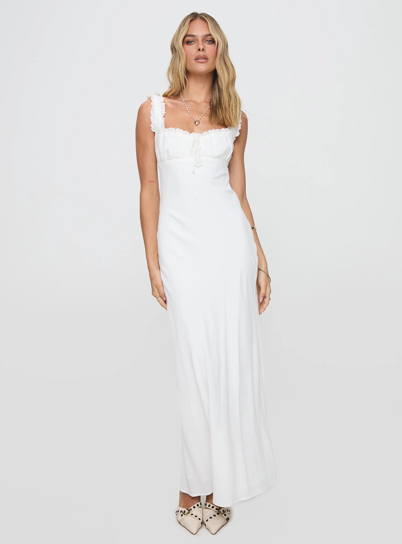Lillette Maxi Dress White - luluinthesky
