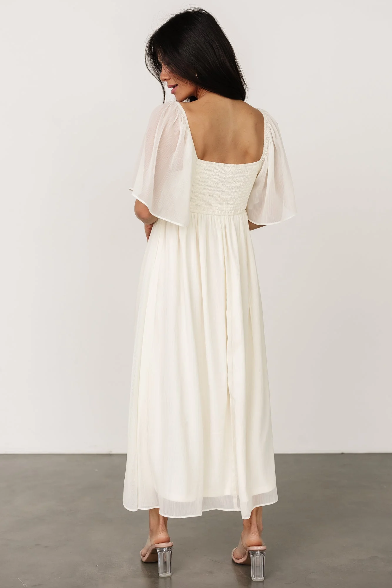 Lilith Applique Midi Dress | Cream - luluinthesky