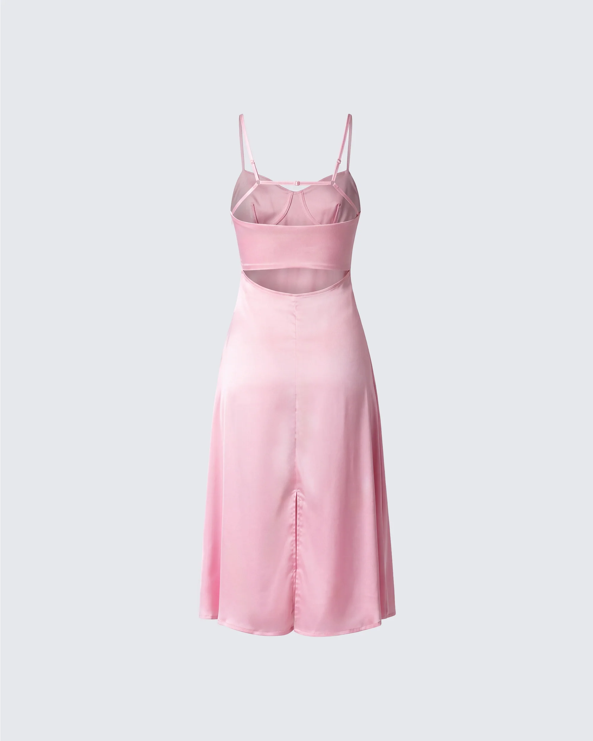 Chrishell Satin Cut Out Midi Dress