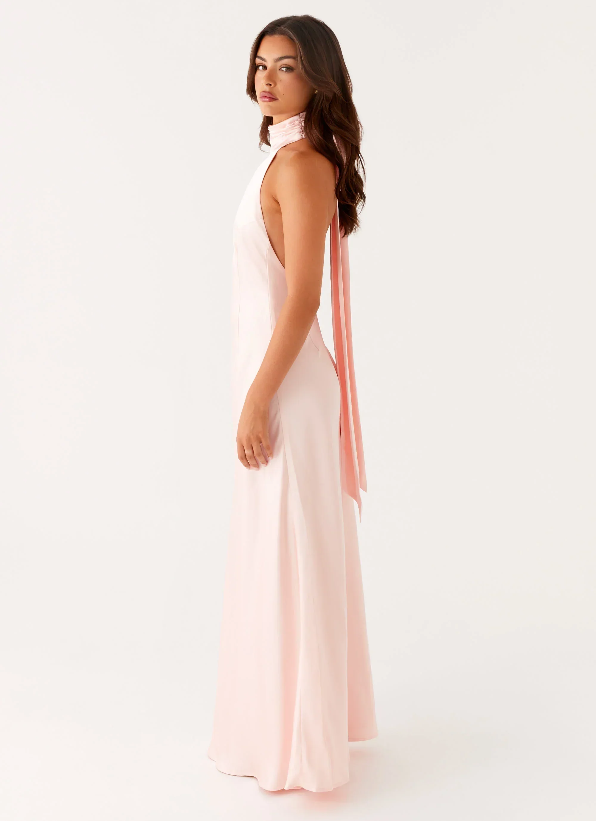 Siani Backless Maxi Dress - Pink - luluinthesky
