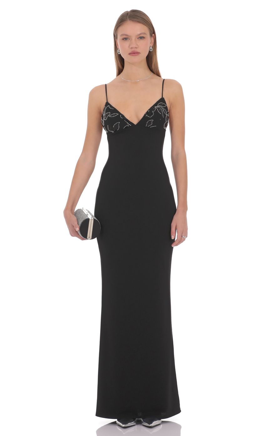Naomi Maxi Dress in Black