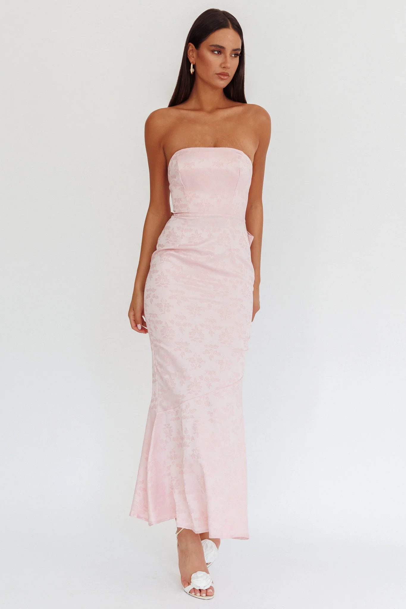 Melty Kisses Bow Back Maxi Dress Pink