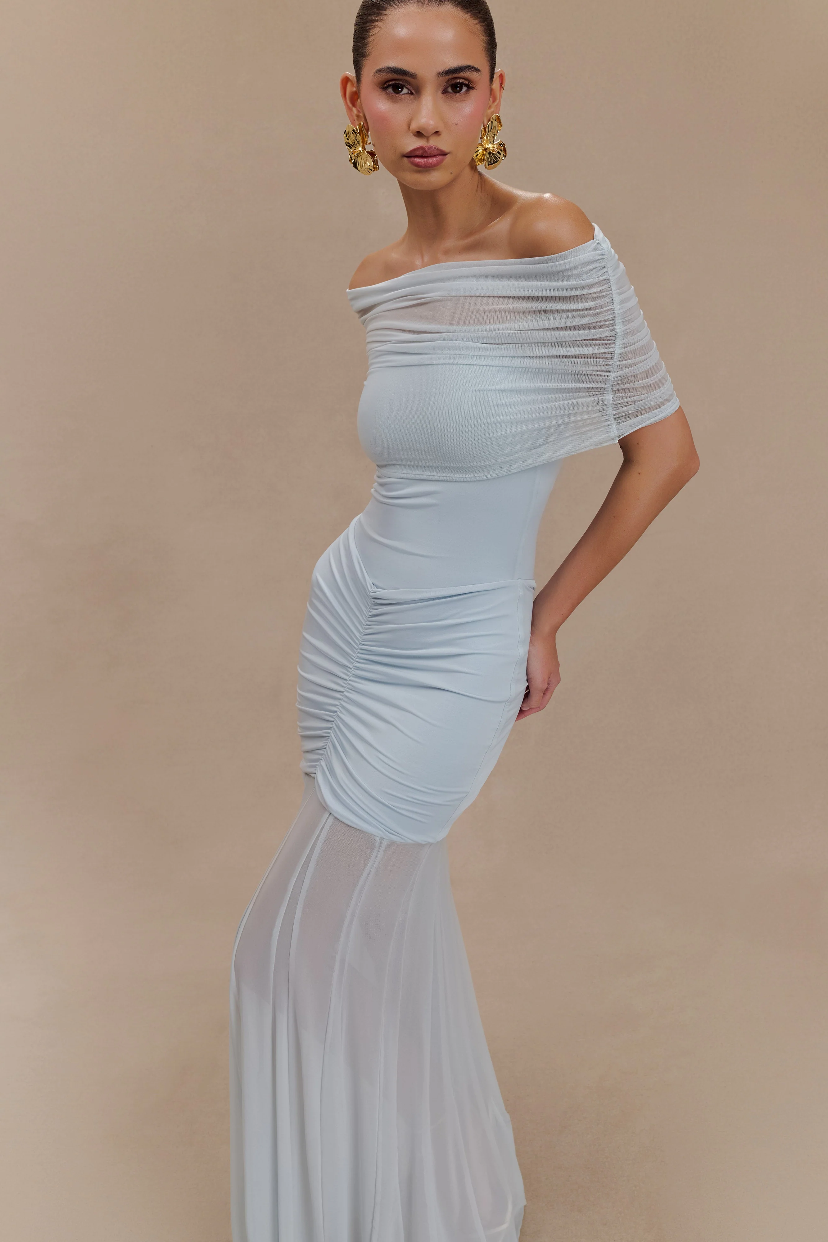 Caspian-Slinky-And-Mesh-Off-Shoulder-Maxi-Dress-Pale-Blue