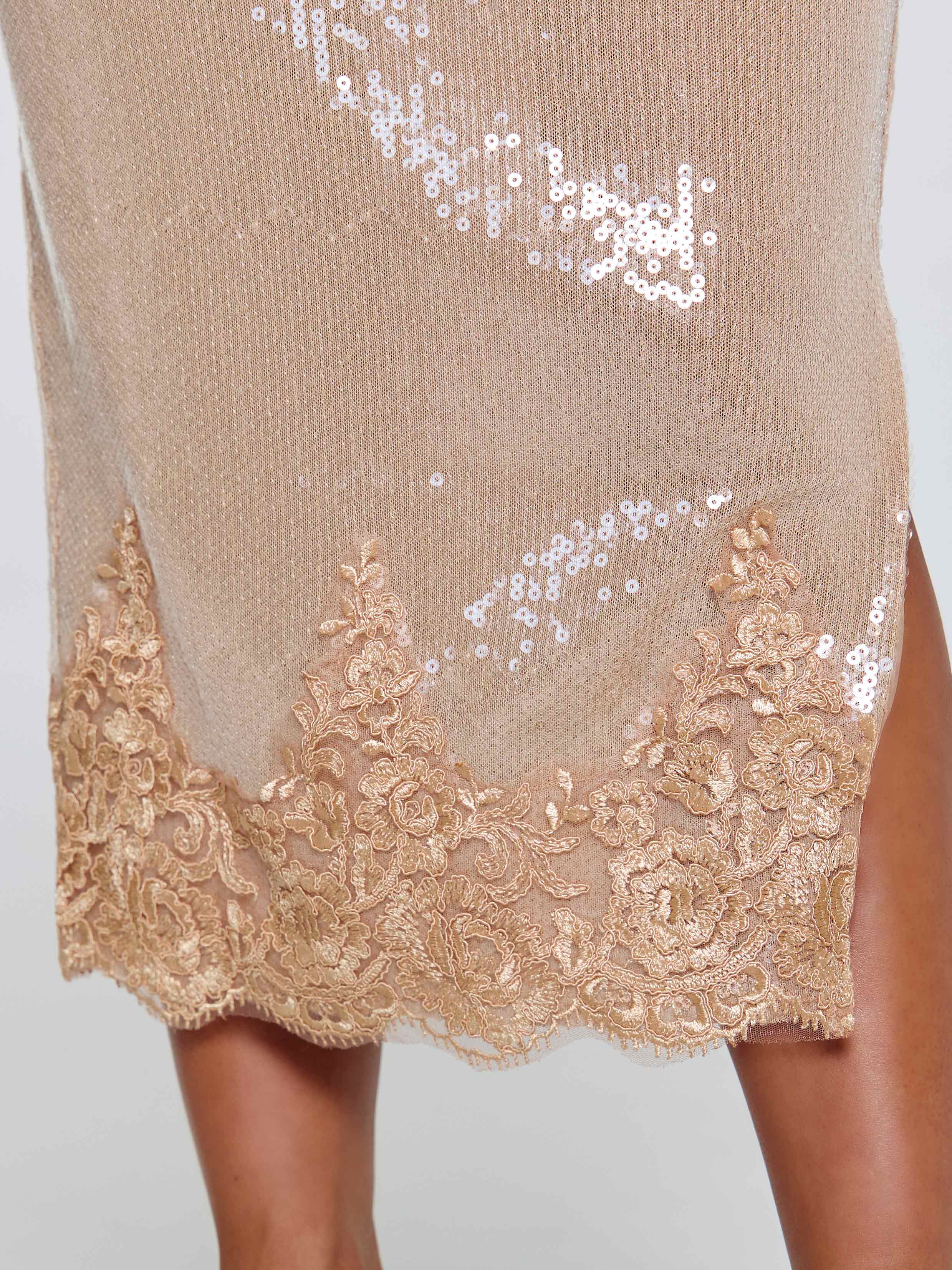 Saela Midi Skirt Beige