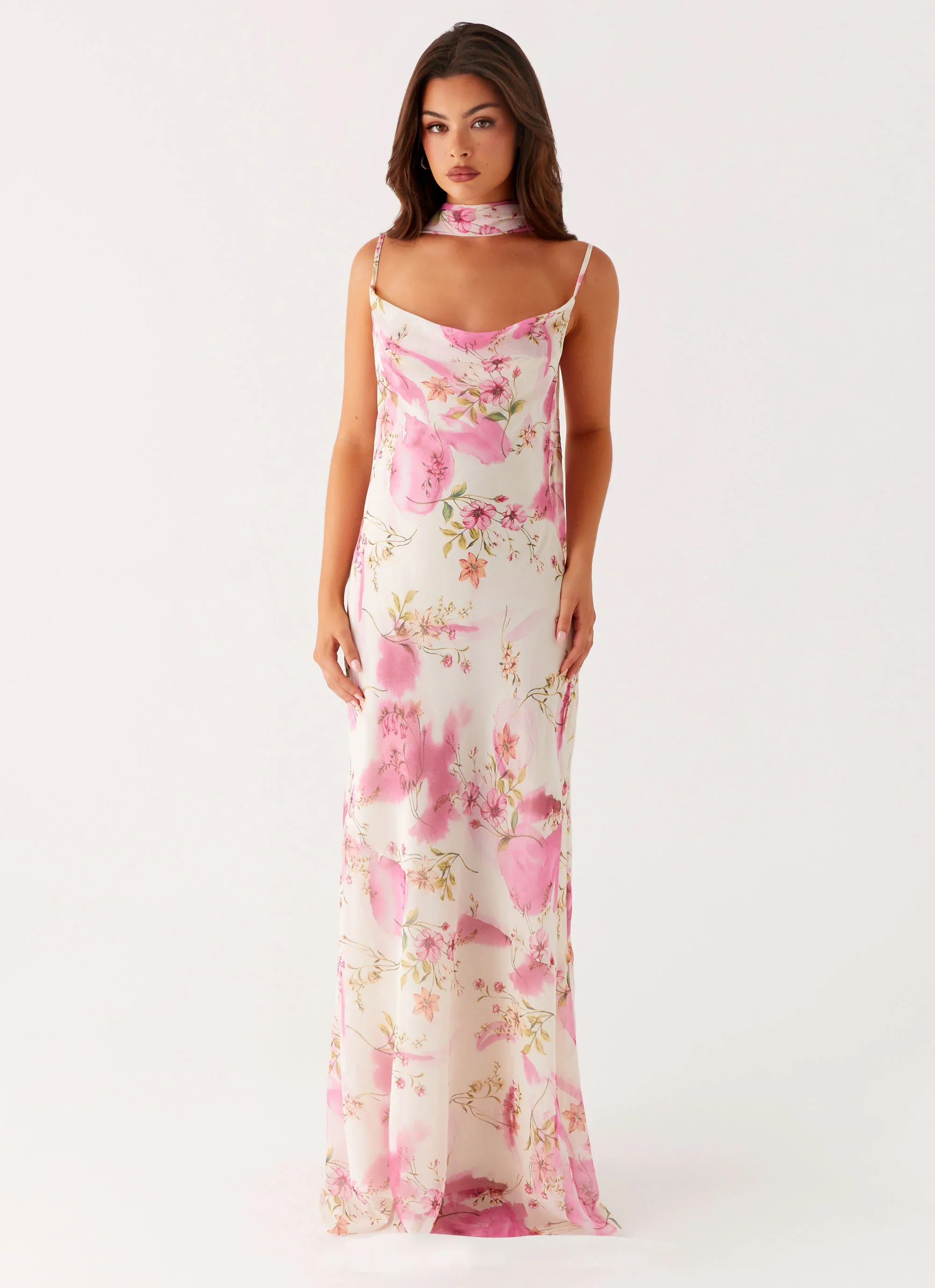 Spencer Maxi Dress - Ivory Floral Print