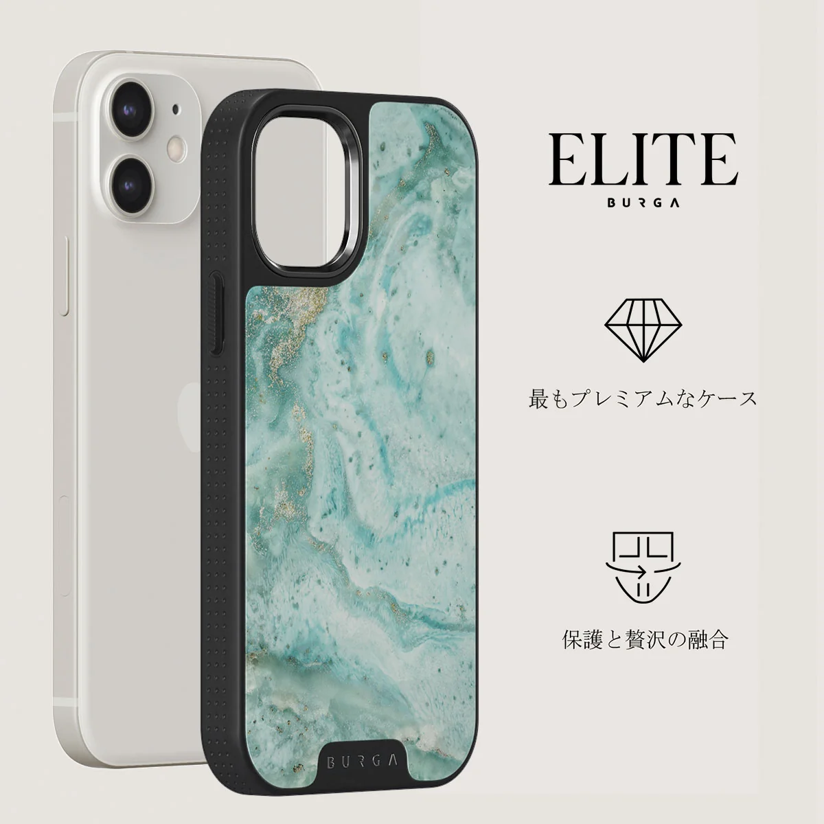 Uluwatu Waves - Teal iPhone 12 ケース