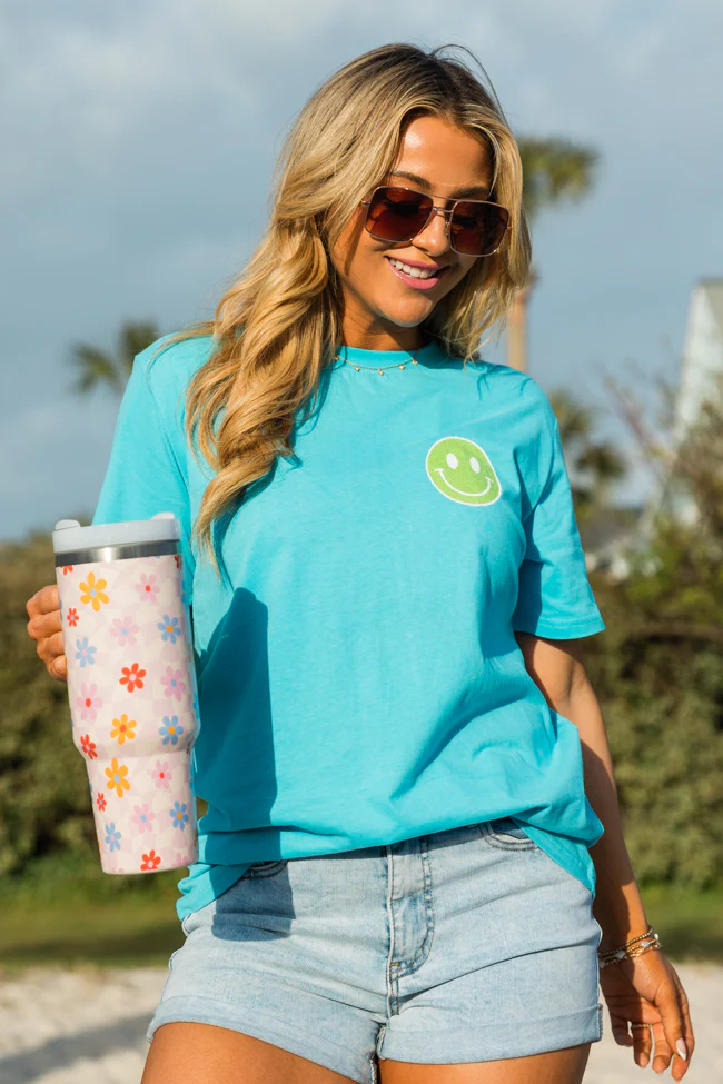 Errrbody At The Pool Aqua Blue Graphic Tee